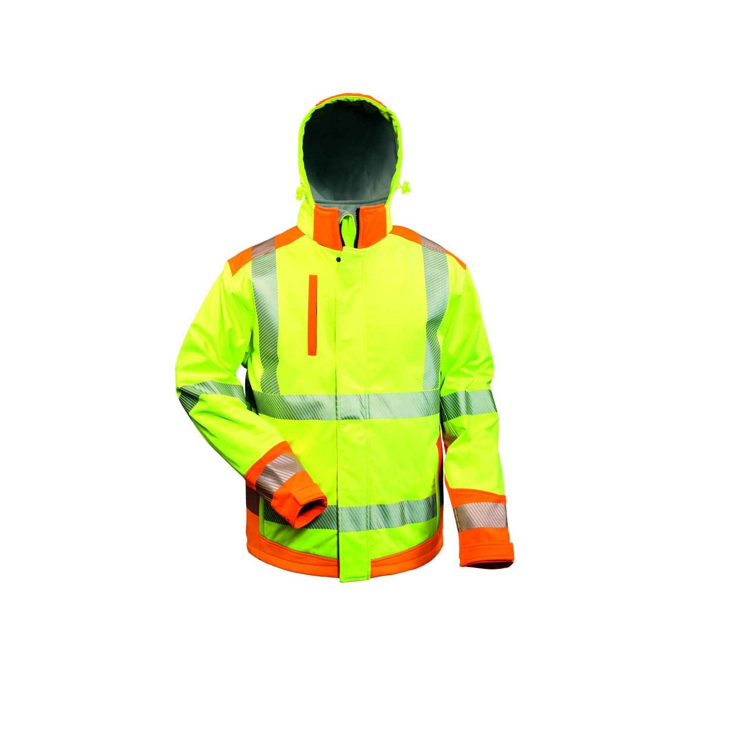 Warnschutz Winter Softshelljacke mit Kapuze Elysee *RICKMER* gelb/orange Gr. M