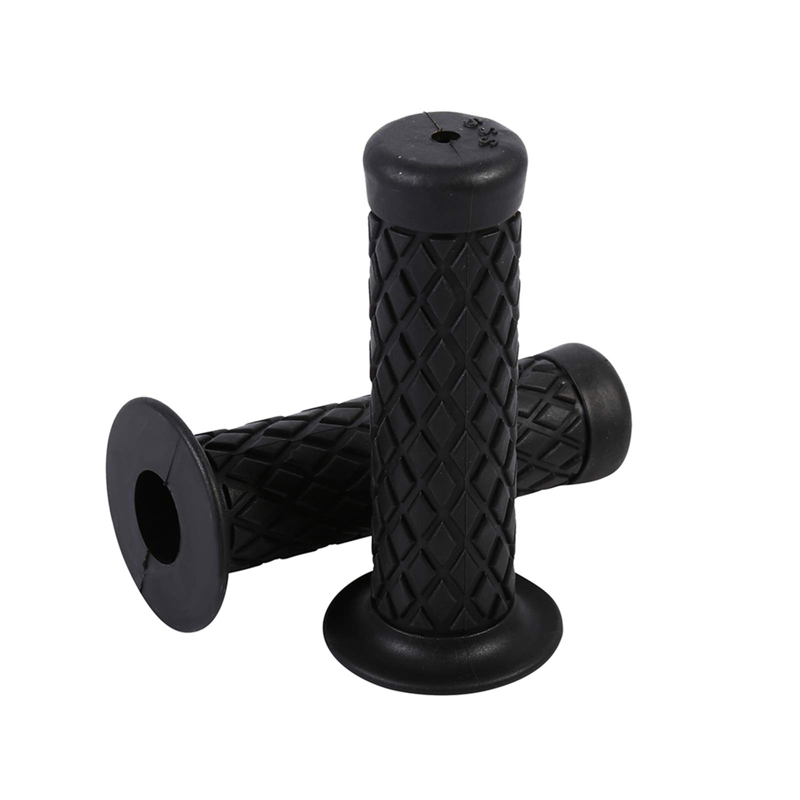 Chwyty motocyklowe Fydun, 22mm Uniwersalny uchwyt z miękkiej gumy w stylu vintage 2 szt.Rączka steru strumieniowego do motocykla Dirt Bike (czarny)