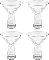 Vista 4 de Lexi Martini - Juego de cuatro vasos transparentes iridiscentes