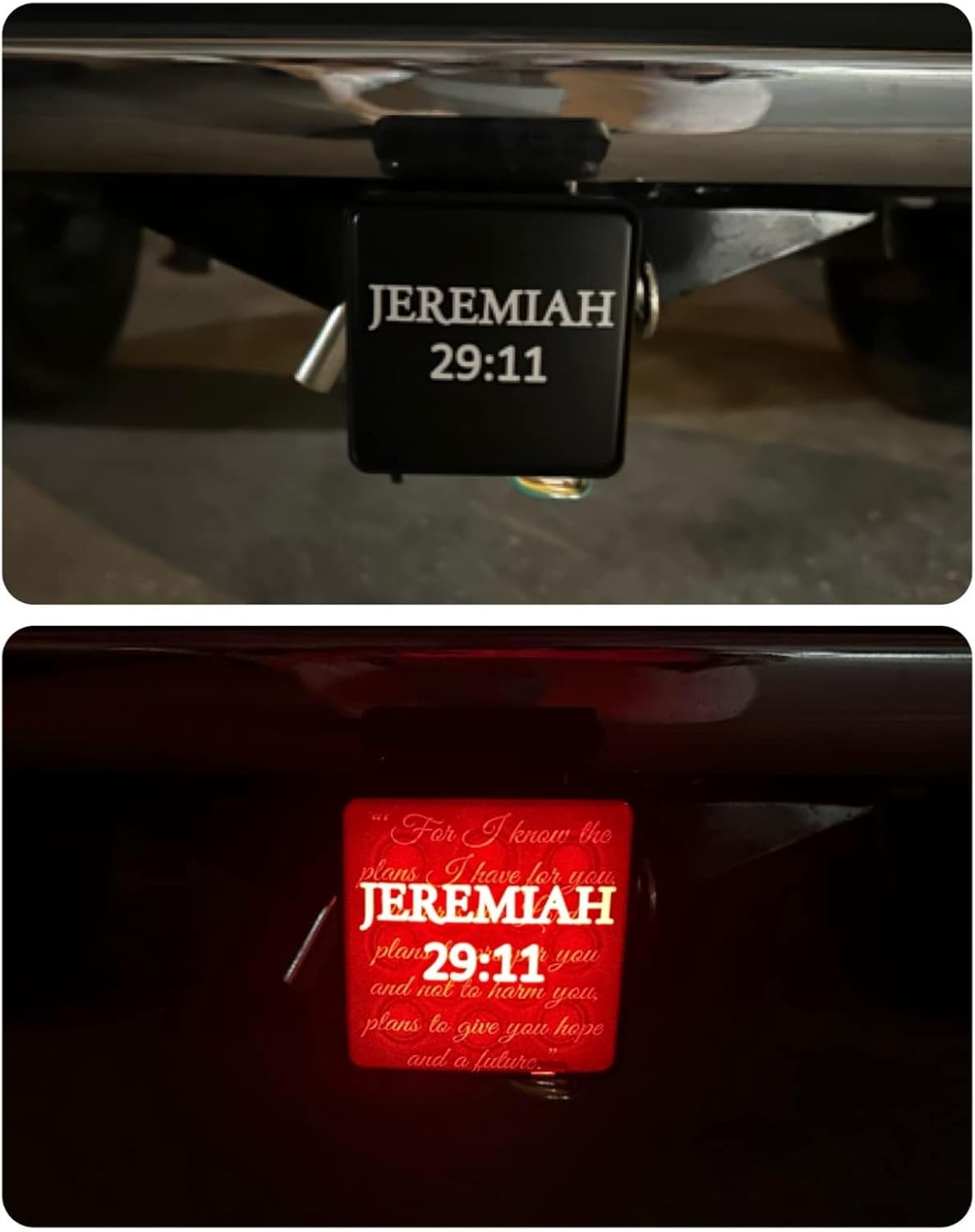 Pet Paw Print Dog Cat Animal Lovers Custom Designed Trailer Receiver LED Brake Light for 2 x 2 inch Tow Hitch Car Truck Accessories Black