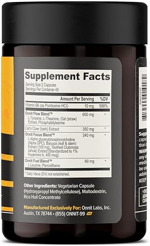 Miniatura 2 de ONNIT Alpha Brain Premium - Suplemento nootrópico para el cerebro para hombres y mujeres, cápsulas de enfoque sin cafeína para concentración,