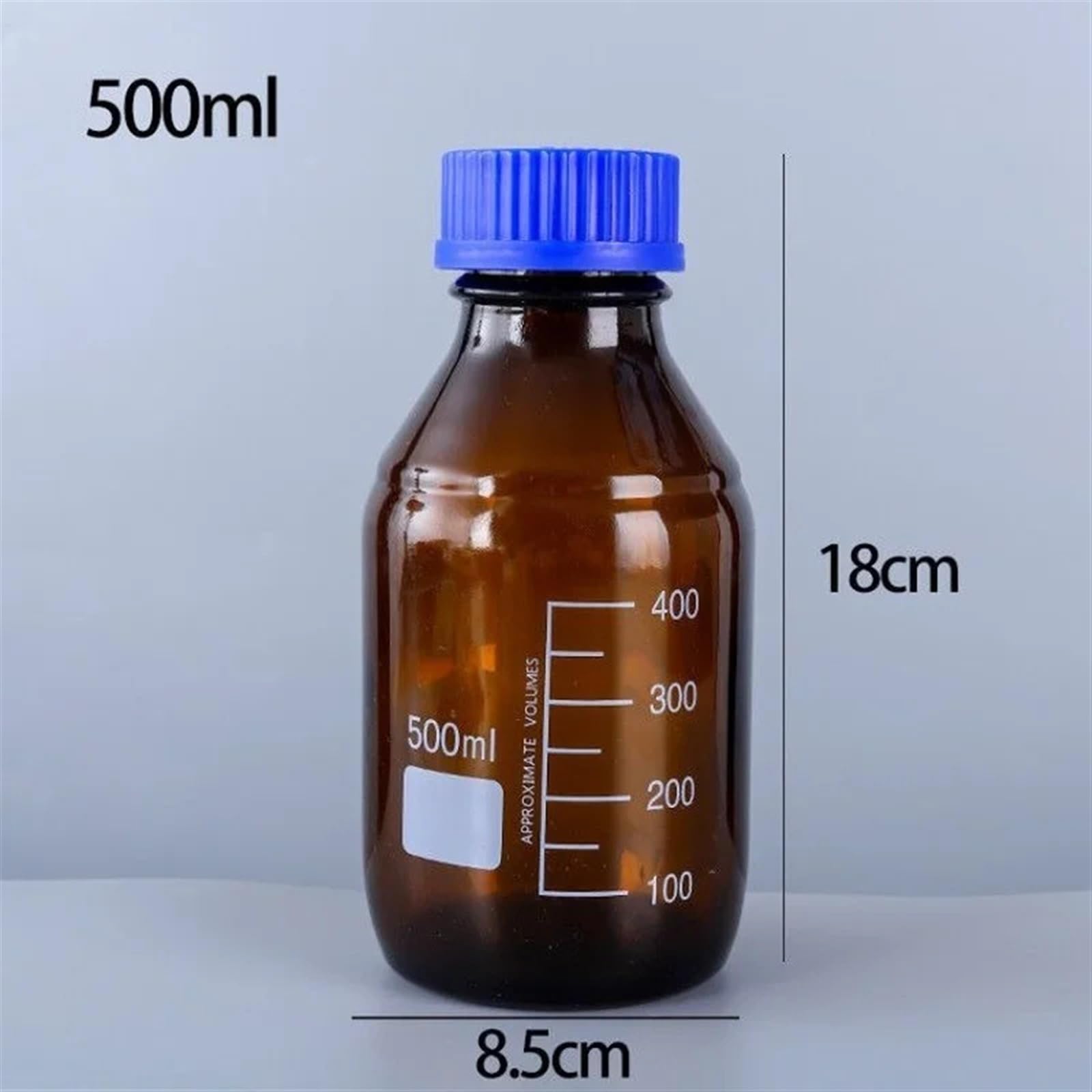 Butelka na odczynniki i próbki z brązowego szkła laboratoryjnego z zakrętką, 50-1000 ml, opakowanie 9 szt.(1000mL Brown 1pc)