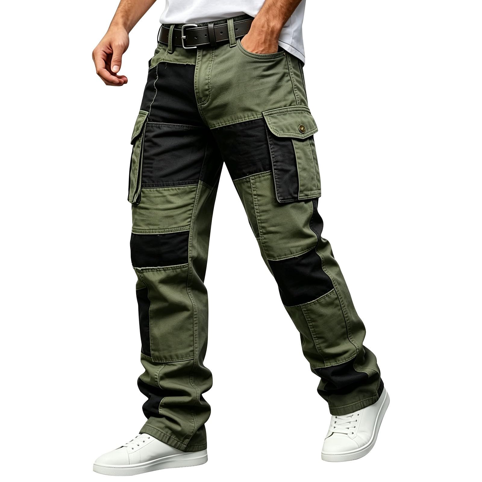 Pantaloni cargo da uomo, lunghi da lavoro, comodi pantaloni per il tempo