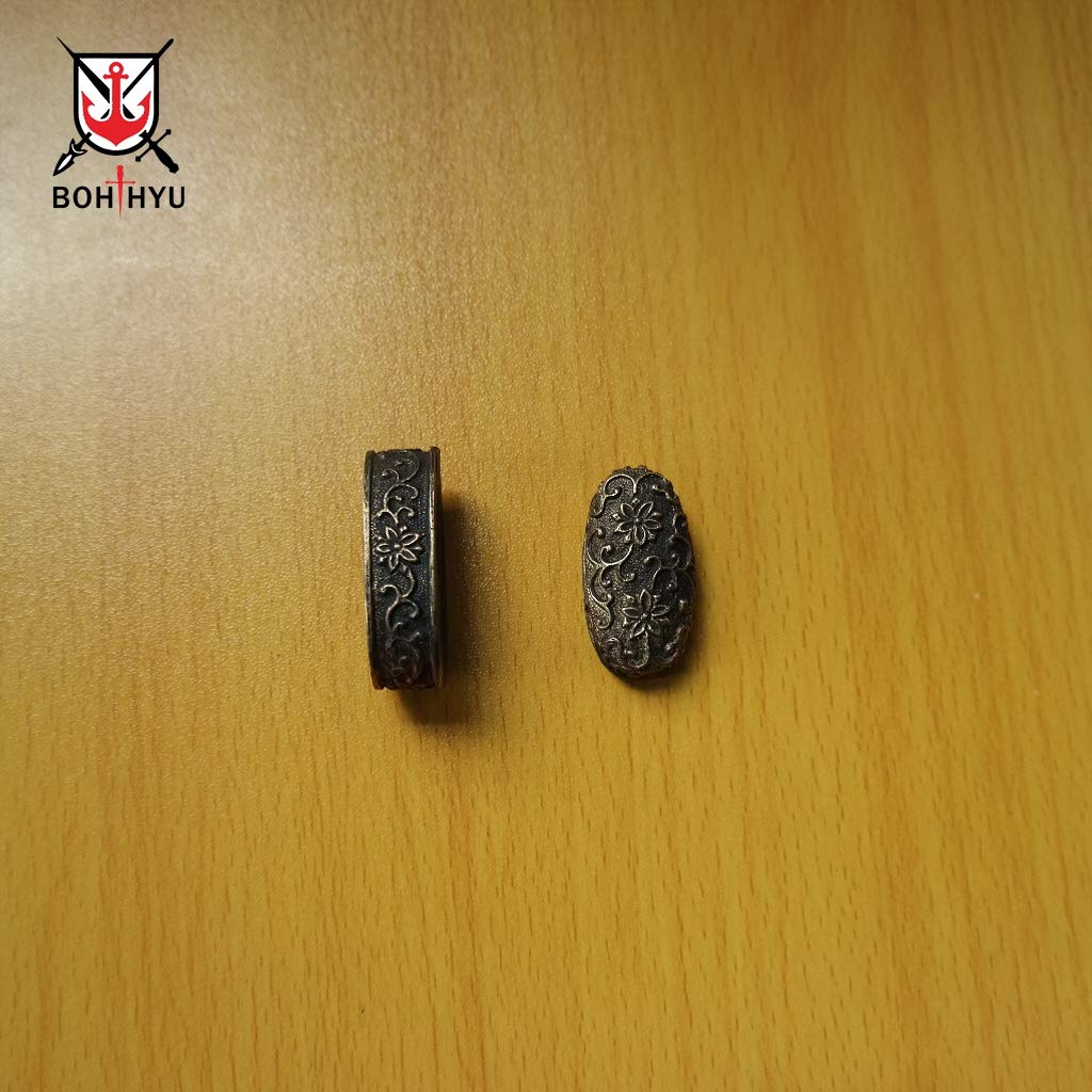 Boyu Japanese Samurai Sword KOSHIRAE–TSUBA FUCHI KASHIRA MENUKI Antique Copper 01-15