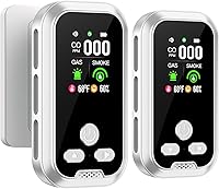 Vista 15 de Detector de humo y monóxido de carbono enchufable 4 en 1, batería de reserva integrada de 2000 mAh, pantalla HD