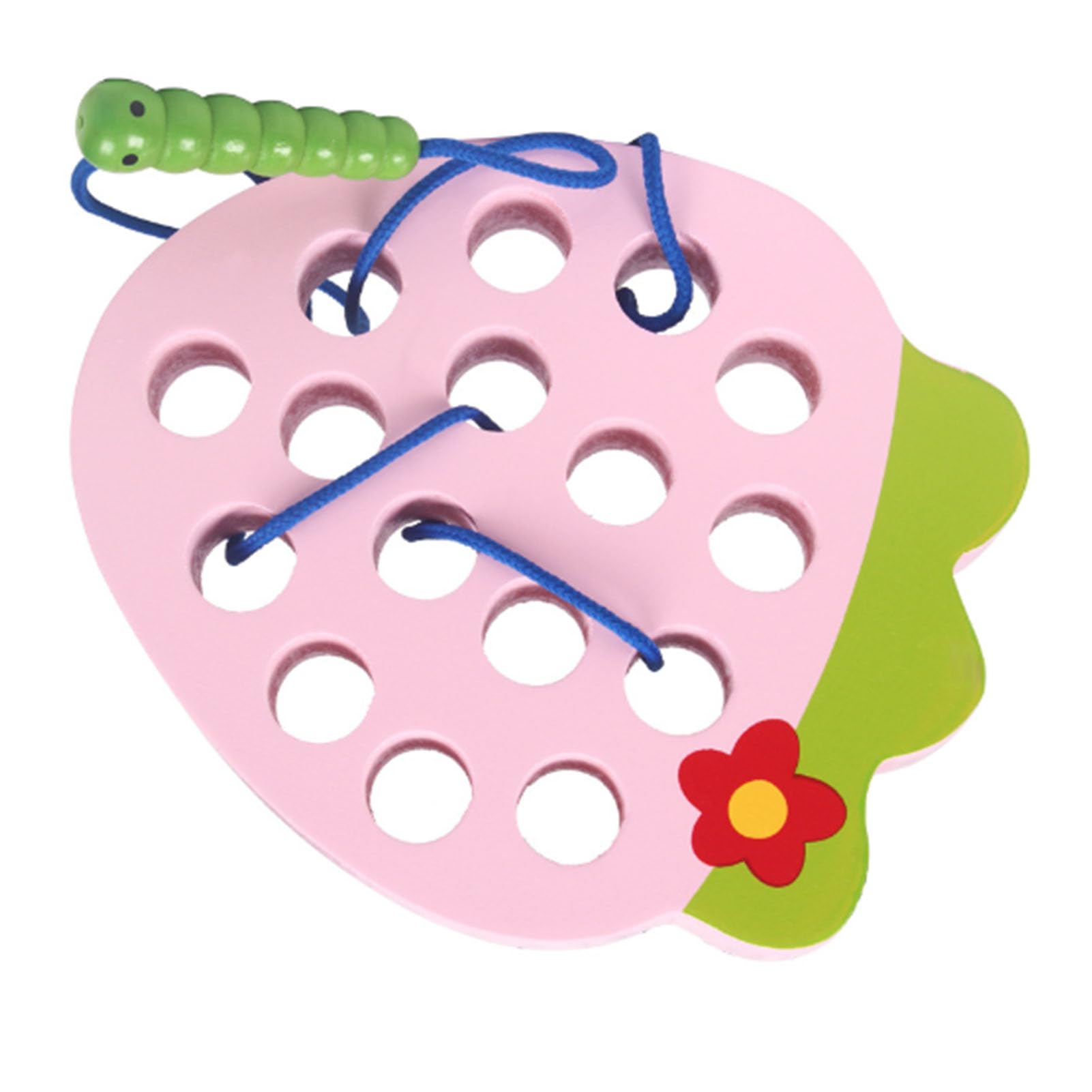 ZAICOLER Wooden Eat Fruit Threading Toy Durable Lacing Puzzle for Kids' Coordination and Imagination (#4)