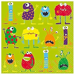 Stewo Monster Servietten Bunt 33 x 33 cm 20 Stück