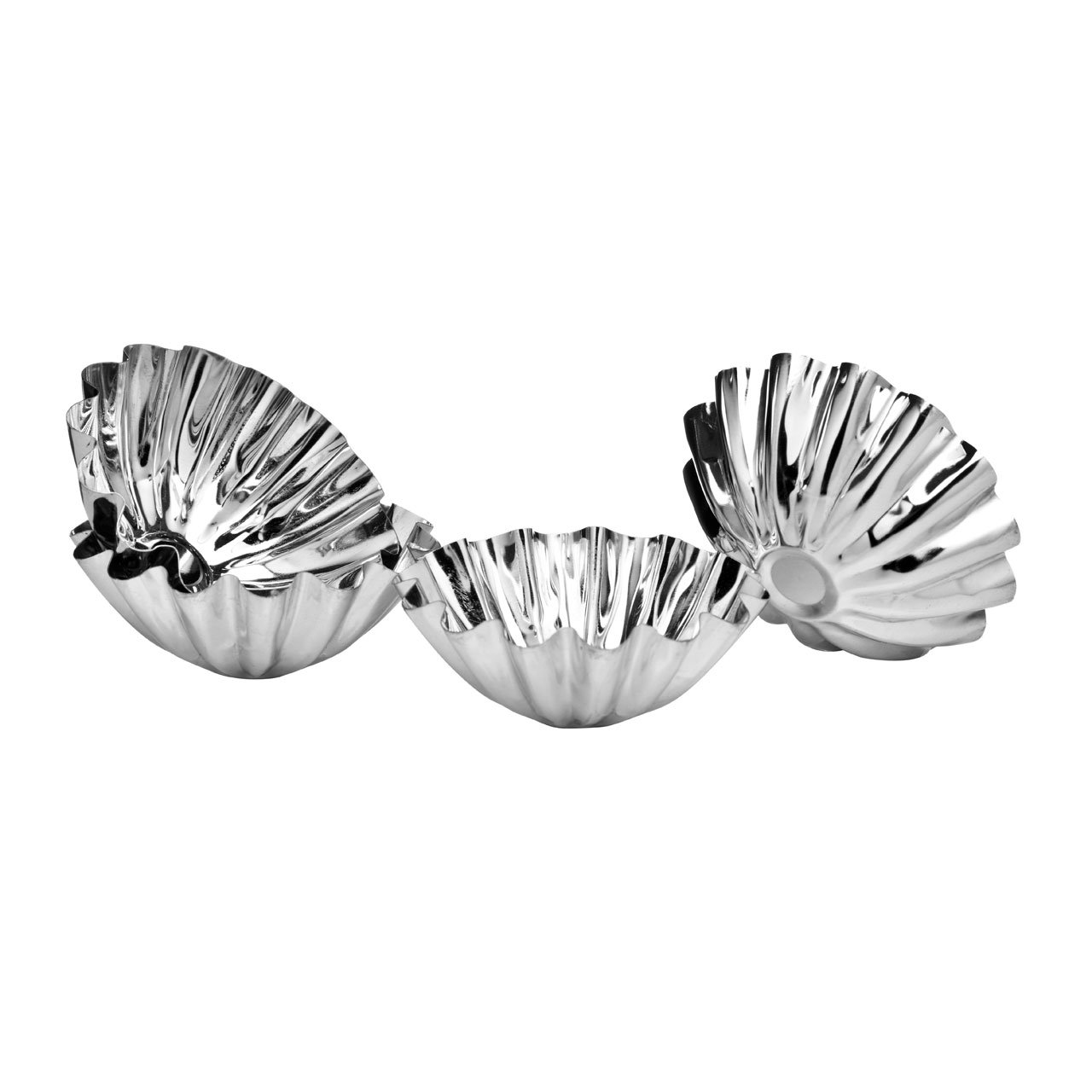 Premier Housewares 4 Pieces Brioche Cake Mould Tinplate Cupcake Chocolate Moulds Tart Jelly Flat Cake Mould Tin Baking Tool For Kitchen Ideal For Everyday Use 4 Moulds