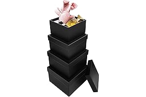 Exquisite Gift Boxes Set of 4: Premium Nesting Gift Boxes with Lids for Presents