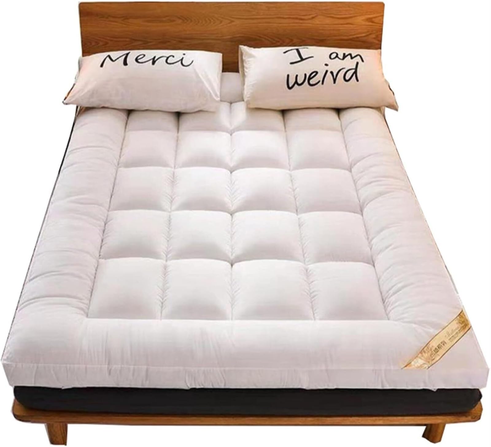 Matelas de Tatami Futon Pliable 10cm Épaissir Le Matelas de Couchage Japonais Épais Tapis de Plancher Pad， for Dortoir À La Maison(White,120x190cm)