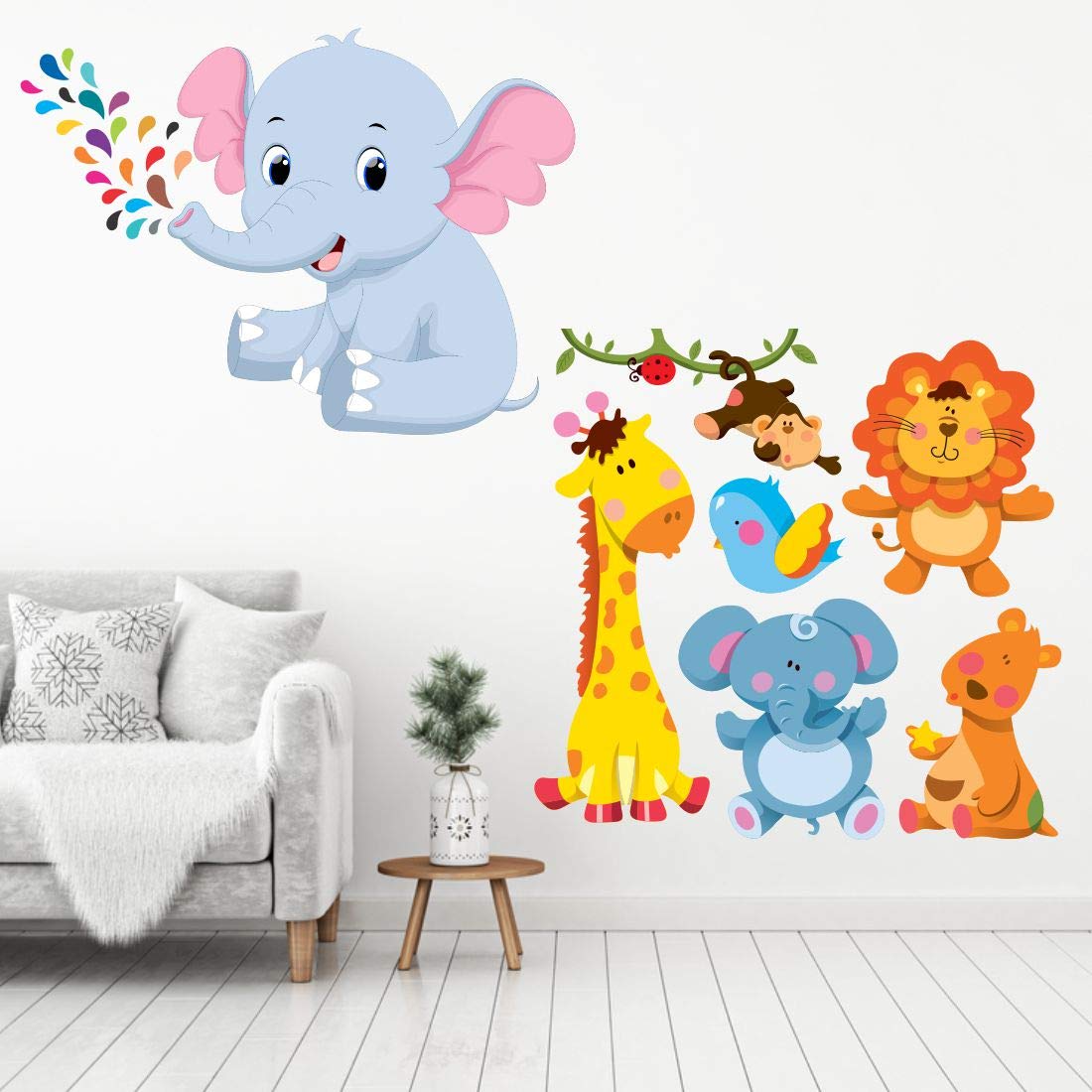 AH Decals Designer Vinyl Wall Sticker (Animated Animals + Cute Elephants) (B08QVZ8K46) Amazon Price History, Amazon Price Tracker