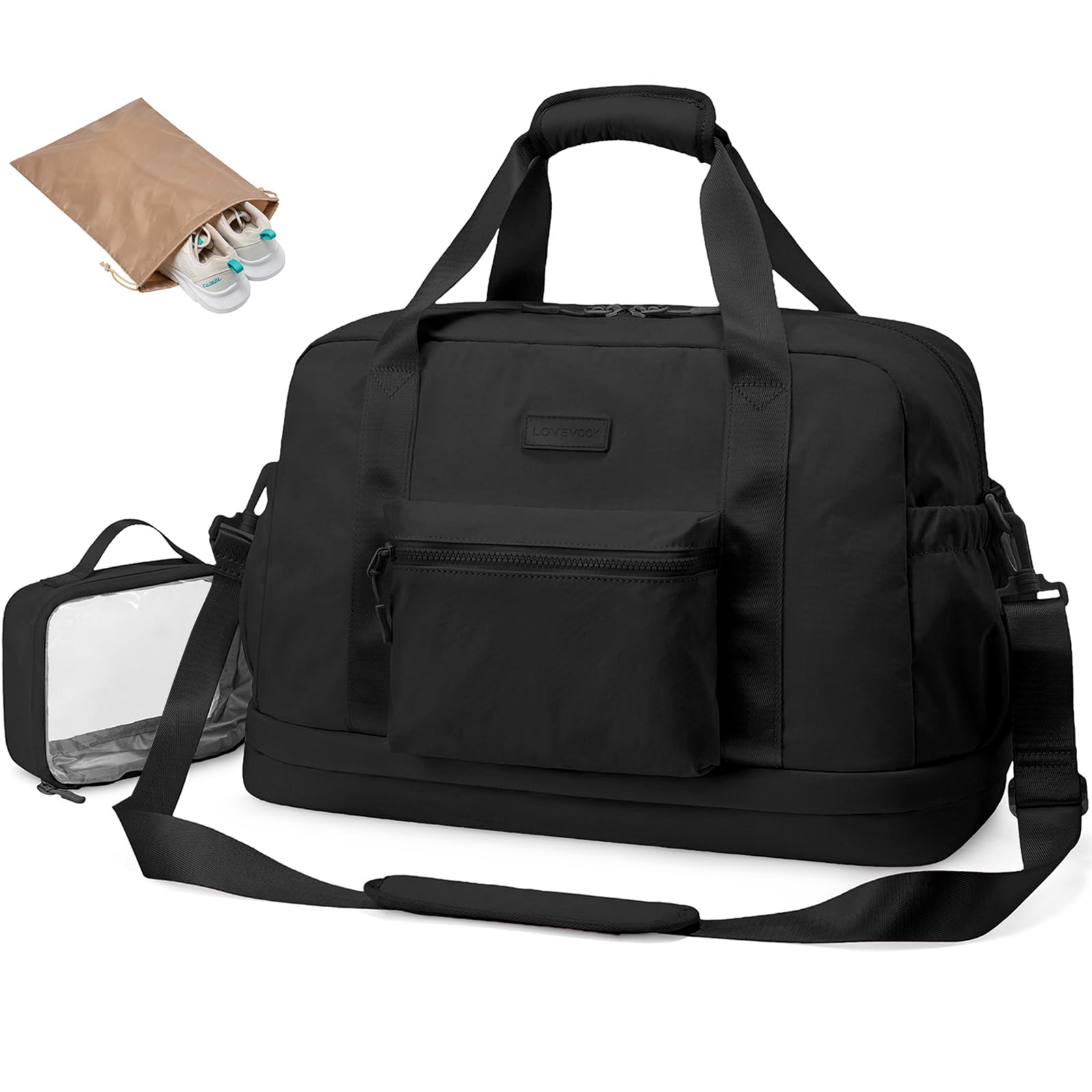 LOVEVOOK Weekender Bags for Women Gym Bag with Shoe Compartment Travel Duffel Bags with Toiletry Bag Personal Item
