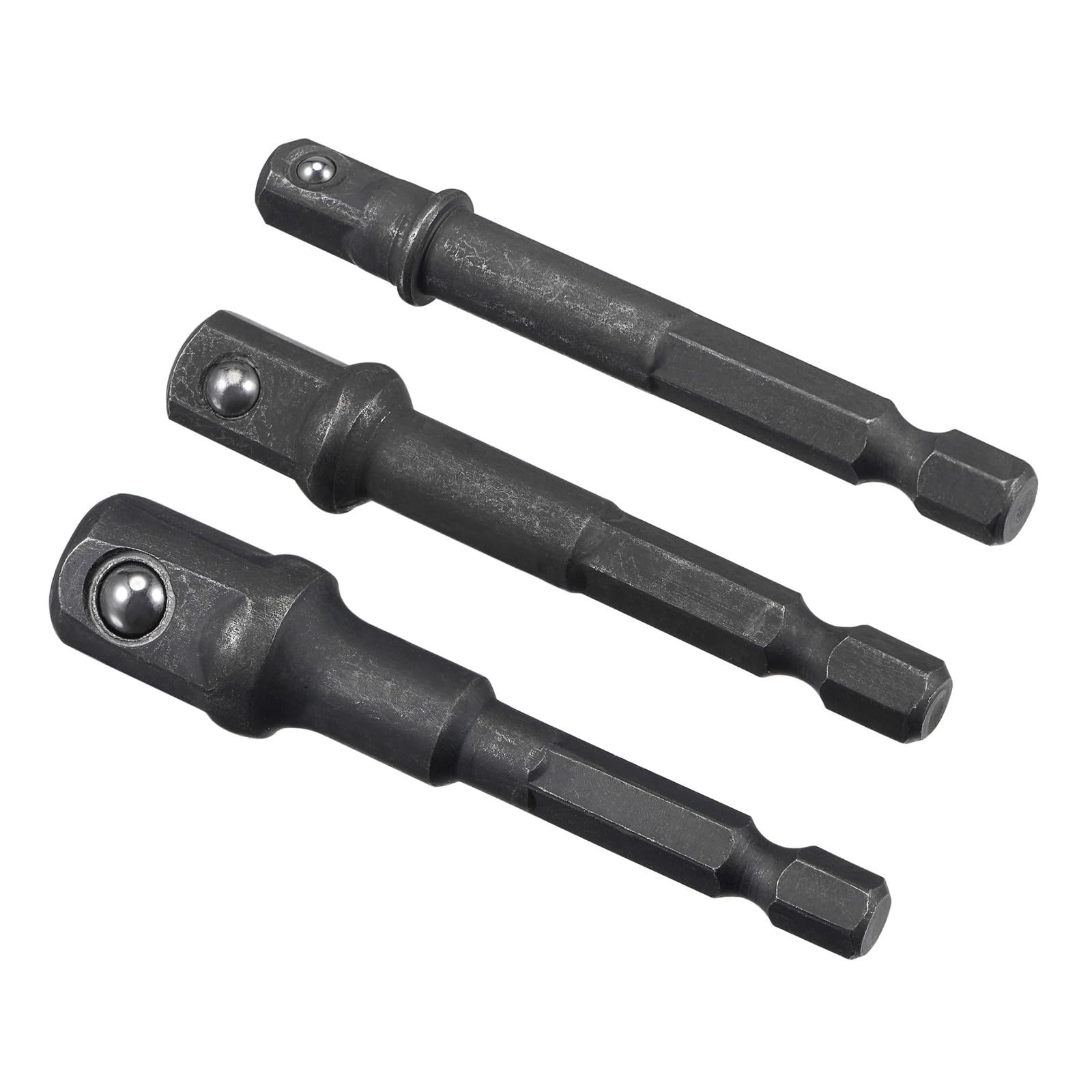 #US 3Pack 1/4 Hex 1/4 1/2 3/8 Inch Square Drive Impact Driver Socket Adaptor Set