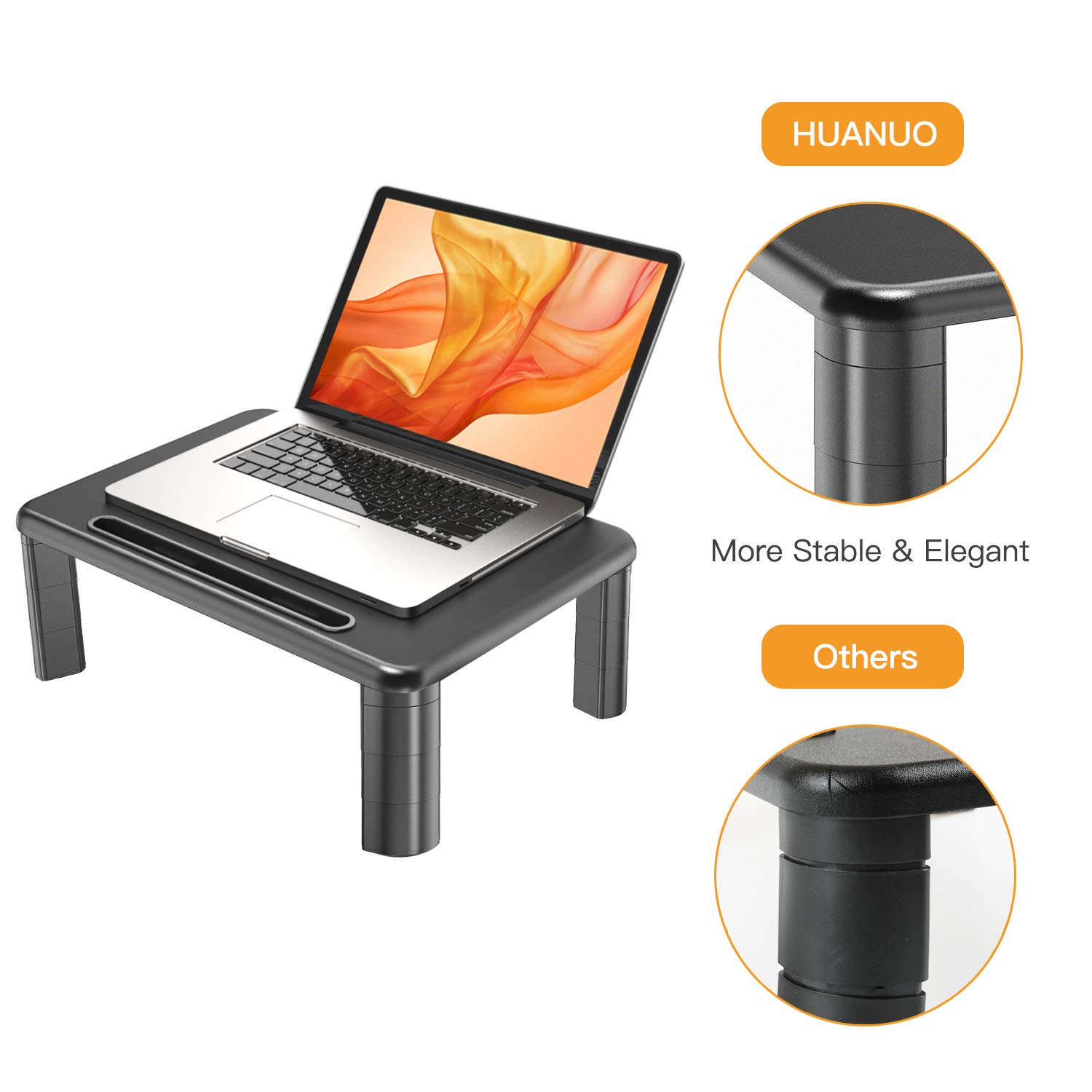 Buy HUANUO Monitor Stand, 3 Height Adjustable Monitor Stand, Monitor