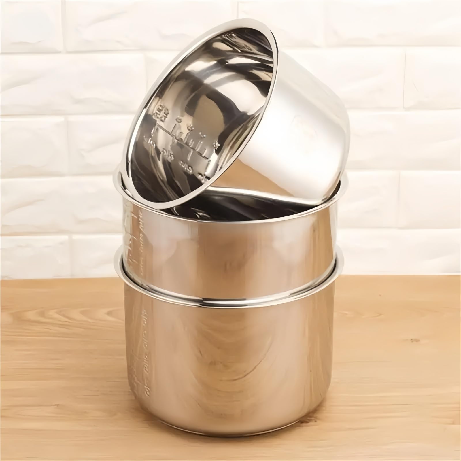 Pentola a pressione 4L 5L 6L Pentole for riso antiaderenti in acciaio inossidabile interne ﻿ ﻿ ﻿(5L-high135-136mm)