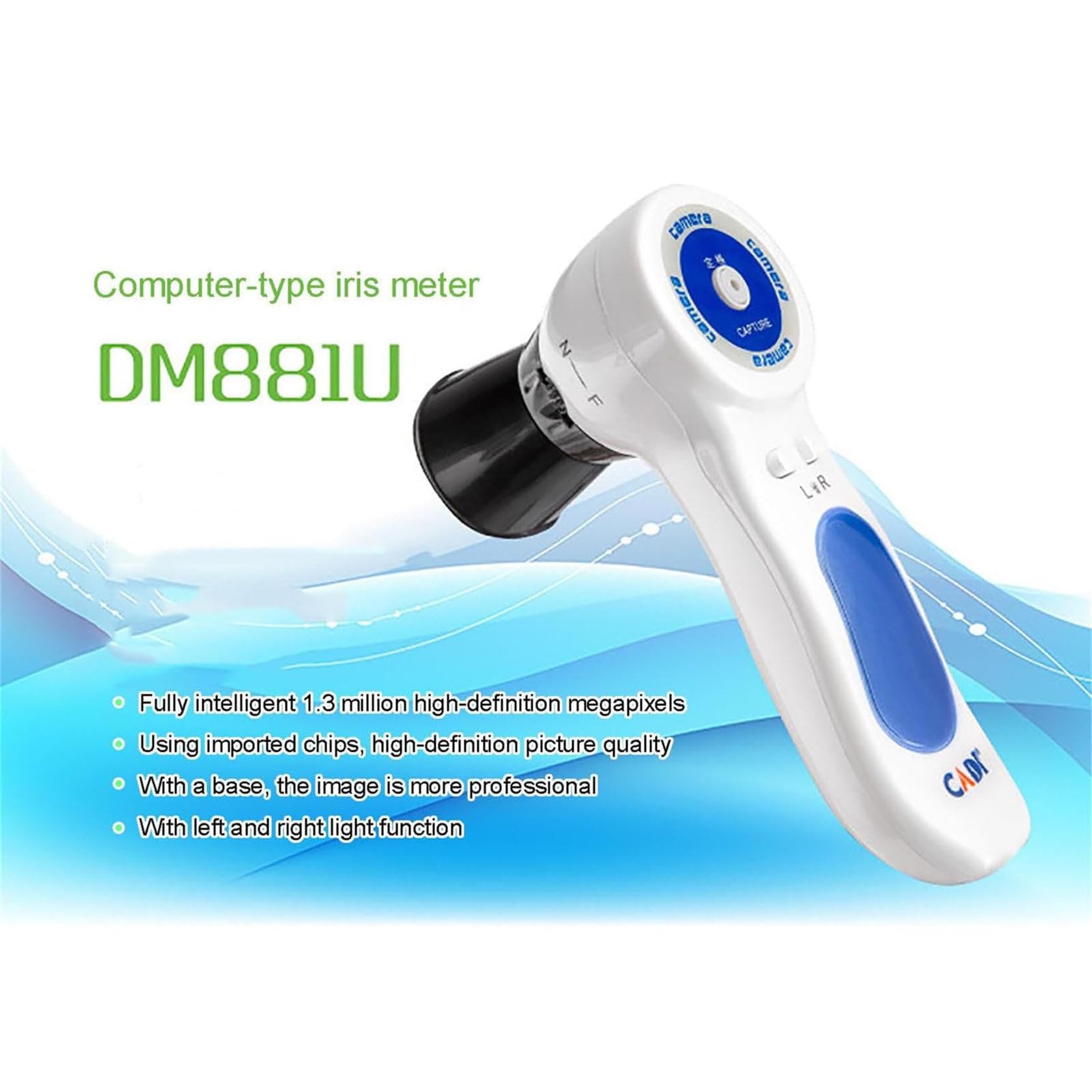 ZHIXUMM Analyseur D'Iris pour CaméRa Iridologique, Interface USB 2.0, Iriscope avec Objectif Iris 30x Et Logiciel D'Analyse, CaméRa D'Analyse Iridologique, 12 Millions De Pixels