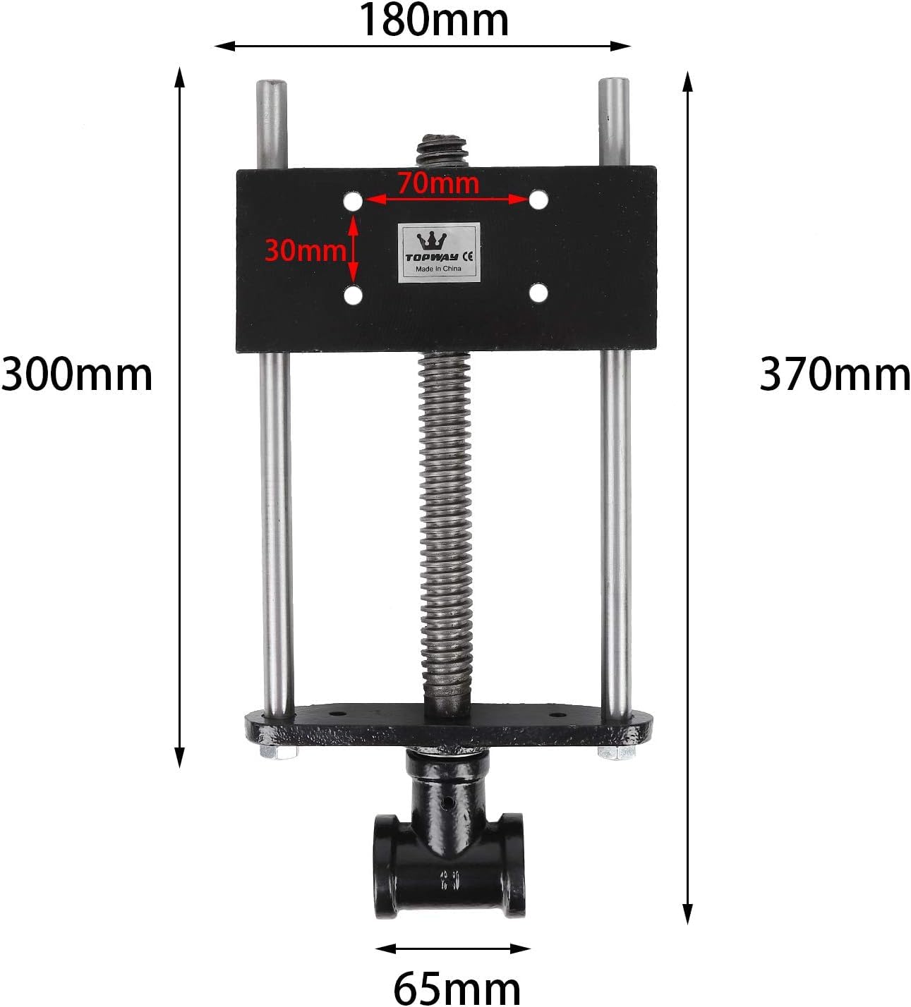 TOWAY Tornillo de Banco para Madera de Servicio Pesado 180mm 7", Abrazadera de Tornillo de Banco para Mesa de Carpintería, Herramientas de Ferretería para Banco de Trabajo para Carpinteros