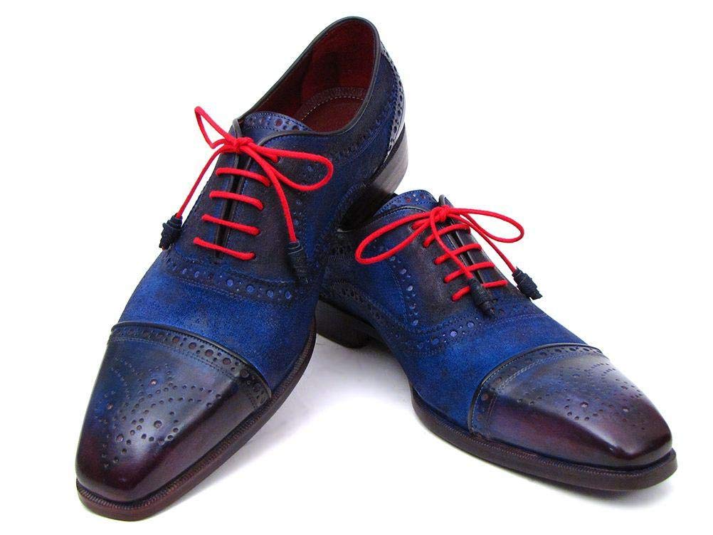 Chaussures Oxford Captoe en daim bleu Paul Parkman, l'excellence artisanale en 42 2/3 - 8