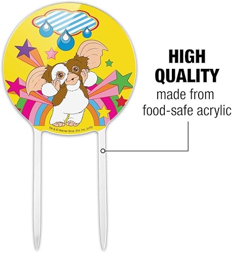 Miniatura 6 de Gremlins de acrílico Gizmo Rainbow Cake Topper Decoración de fiesta para boda, aniversario, cumpleaños, graduación