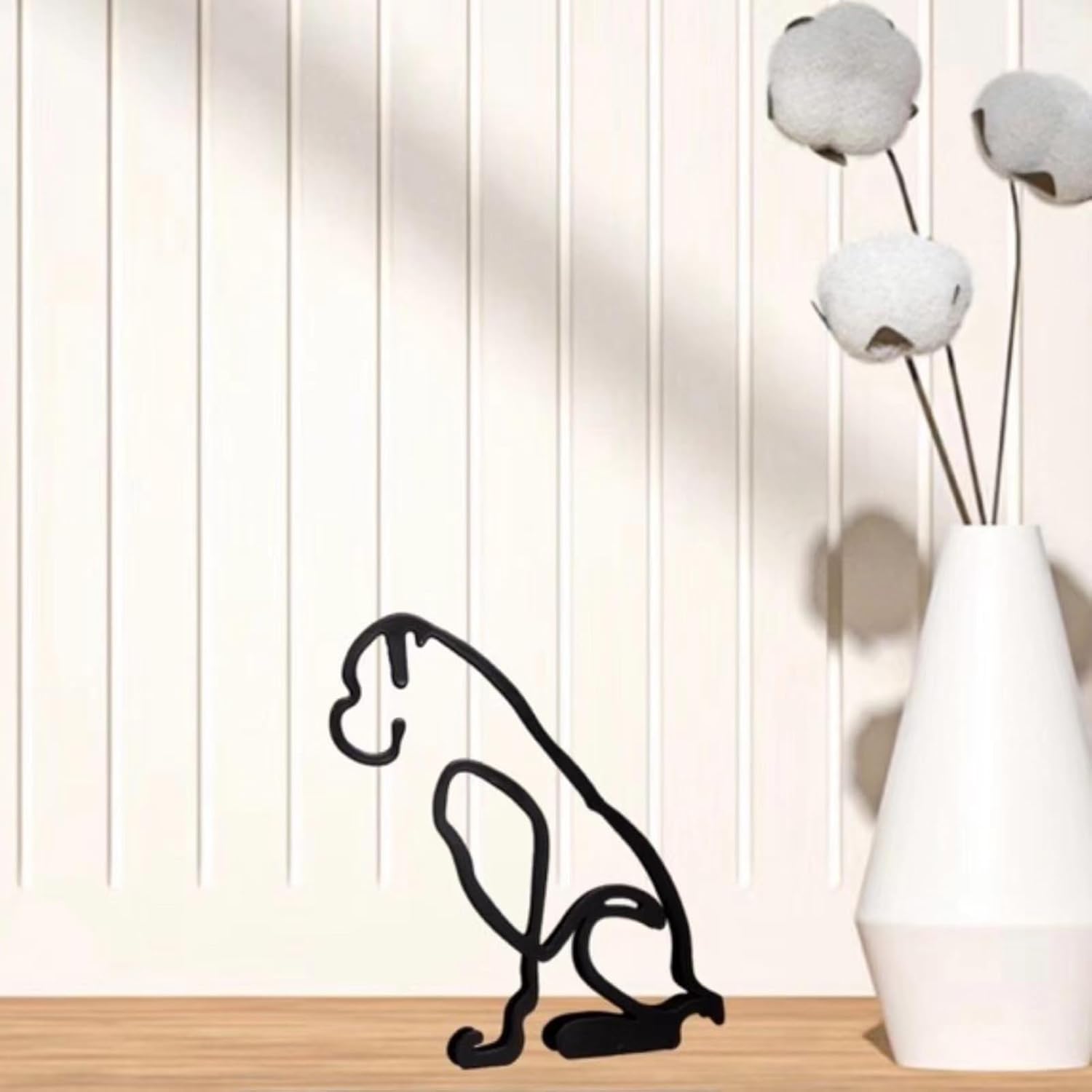 Minimalist Metal Abstract Line Art Sculpture, Boxer