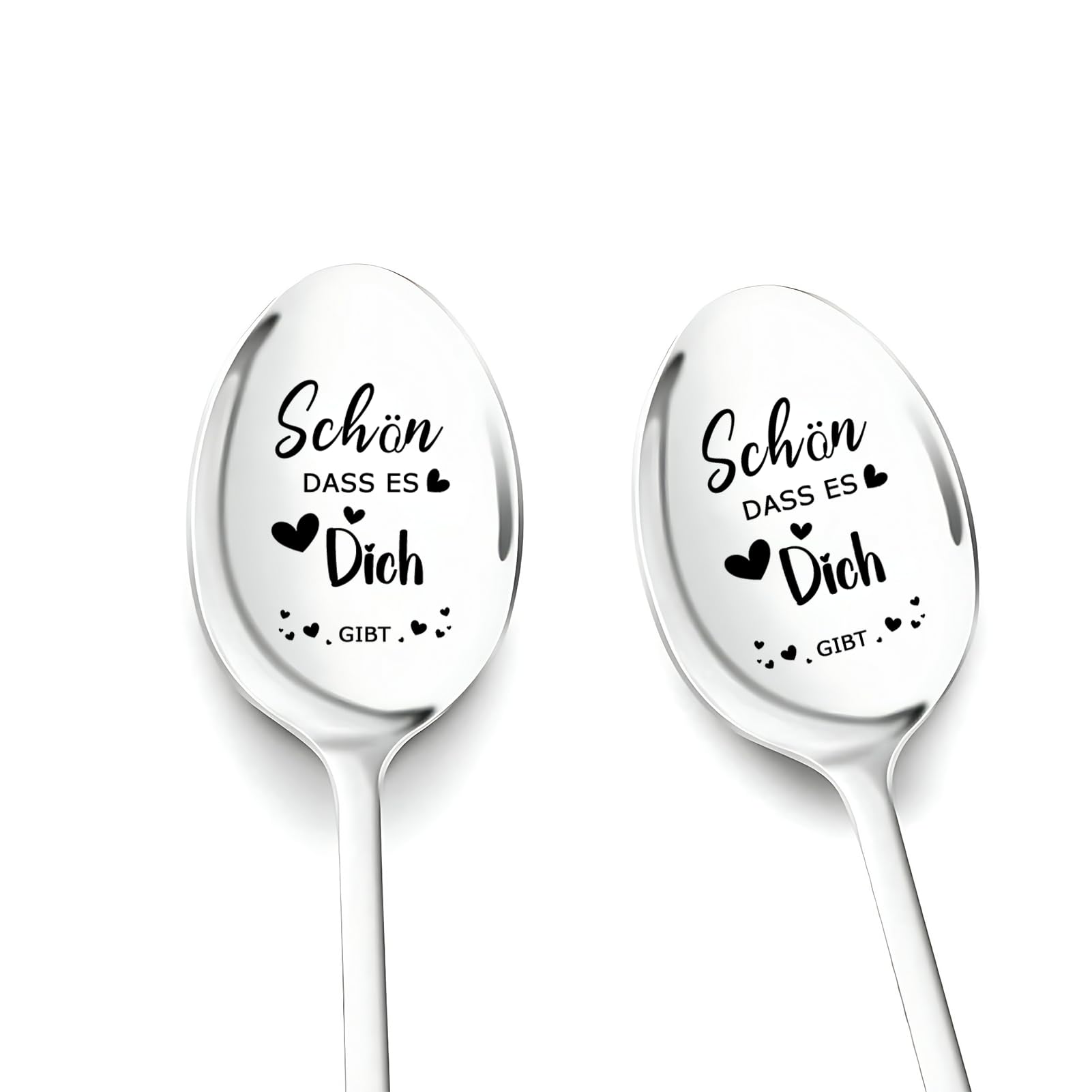 Ostergeschenke für Beste Freundin Schön Dass Es Dich Gibt, 2 Stück Kaffeelöffel mit Gravur Ostergeschenk für Frau Frauen Mama Oma Schwester zum Ostergeschenke für Erwachsene Geburtstagsgeschenk