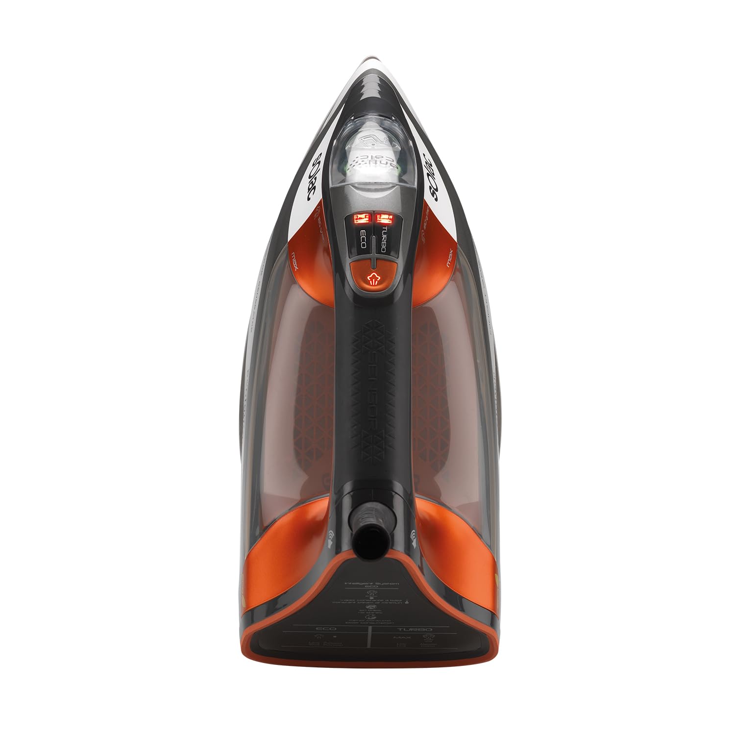 Solac CVG9511 - Plancha (Plancha vapor-seco, Non-stick soleplate, 190 g/min, Negro, Naranja, Blanco, 3 min, 2800 W)