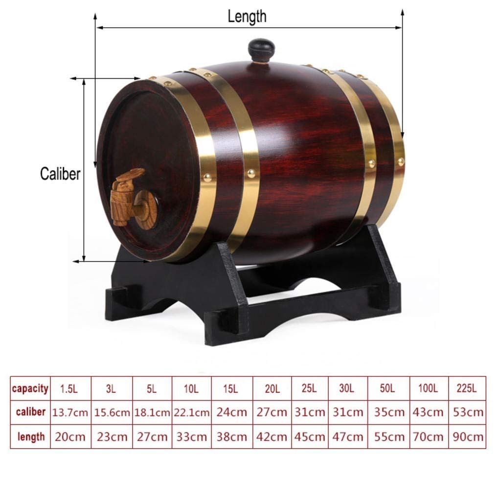 Fût De Chêne Vintage 10L - Tonneau En Bois Pour Vin Whisky Et Spiritueux