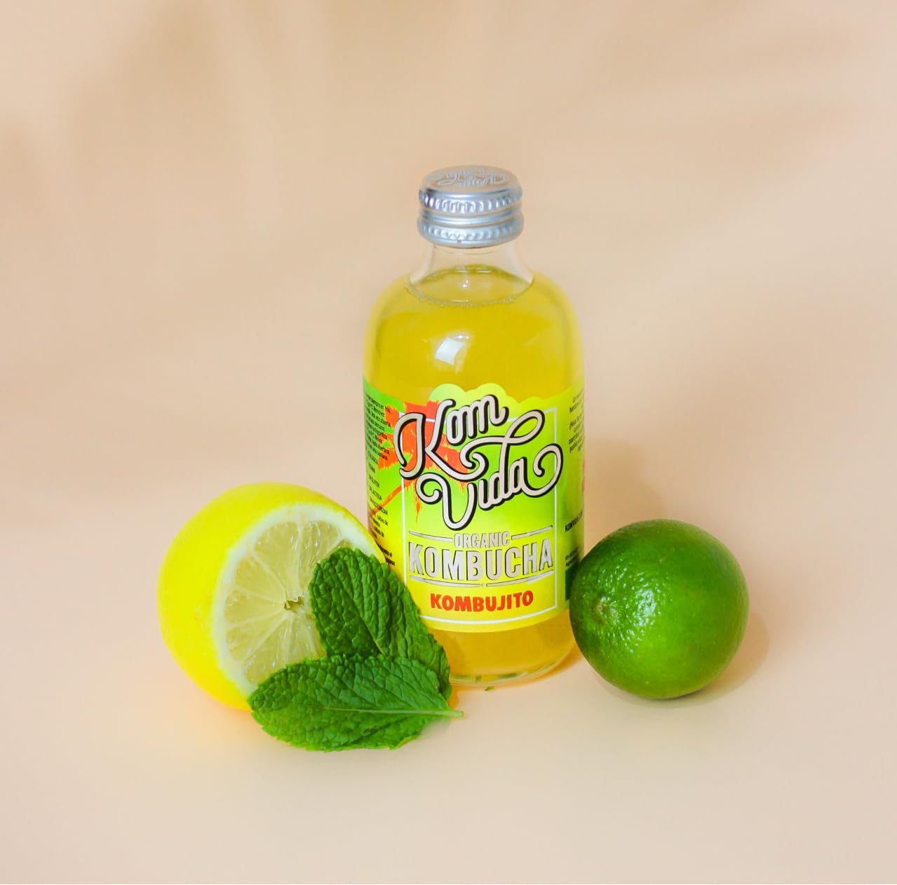 Té kombucha. Komvida. Kit sabor Mojito. 12 botellas de 250 ml. Envío en frío.