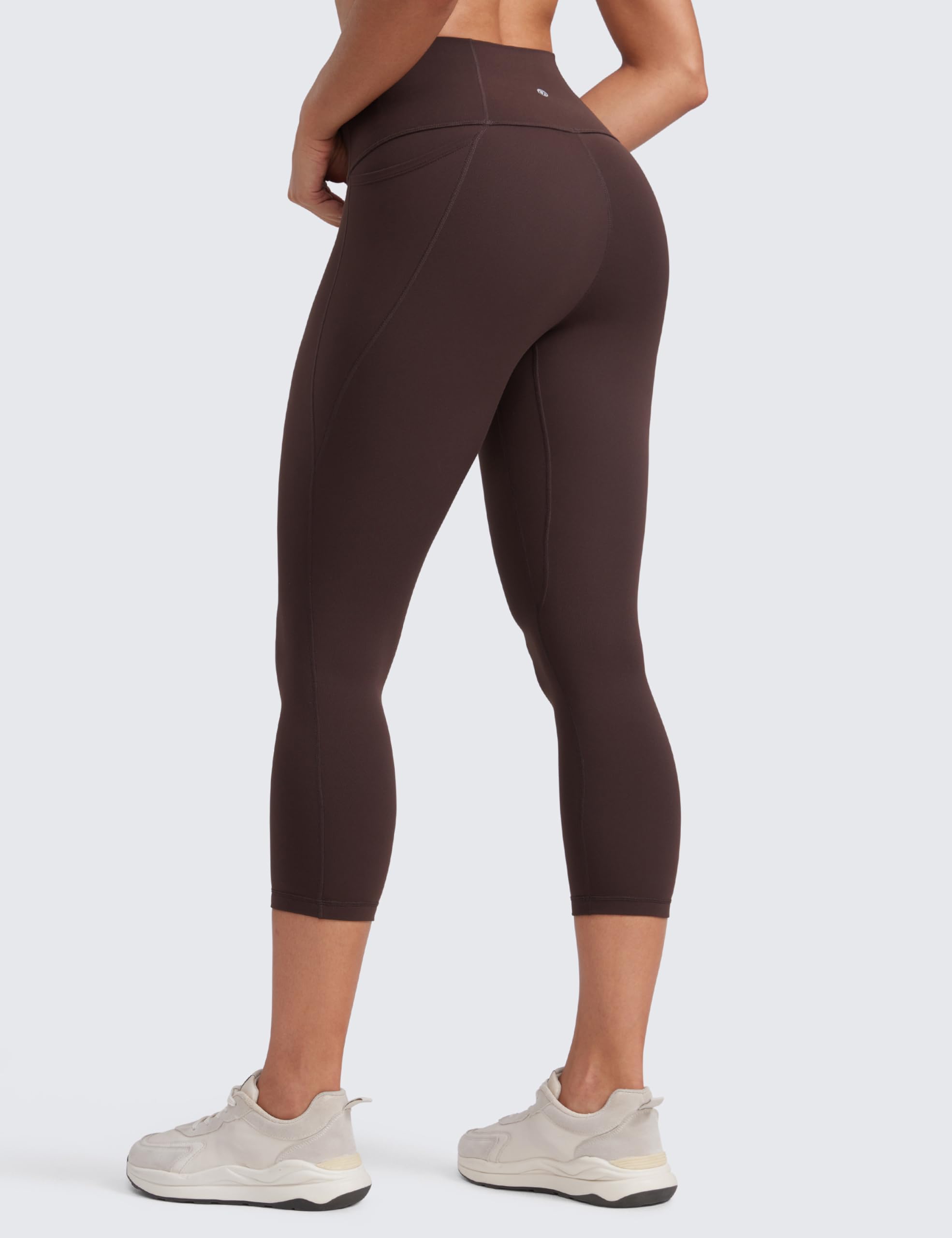 CRZ YOGA Da Donna Butterlux Allenamento Capri Ghette con Tasche 48cm/53cm - Vita Alta Atletico Yoga Pantaloni