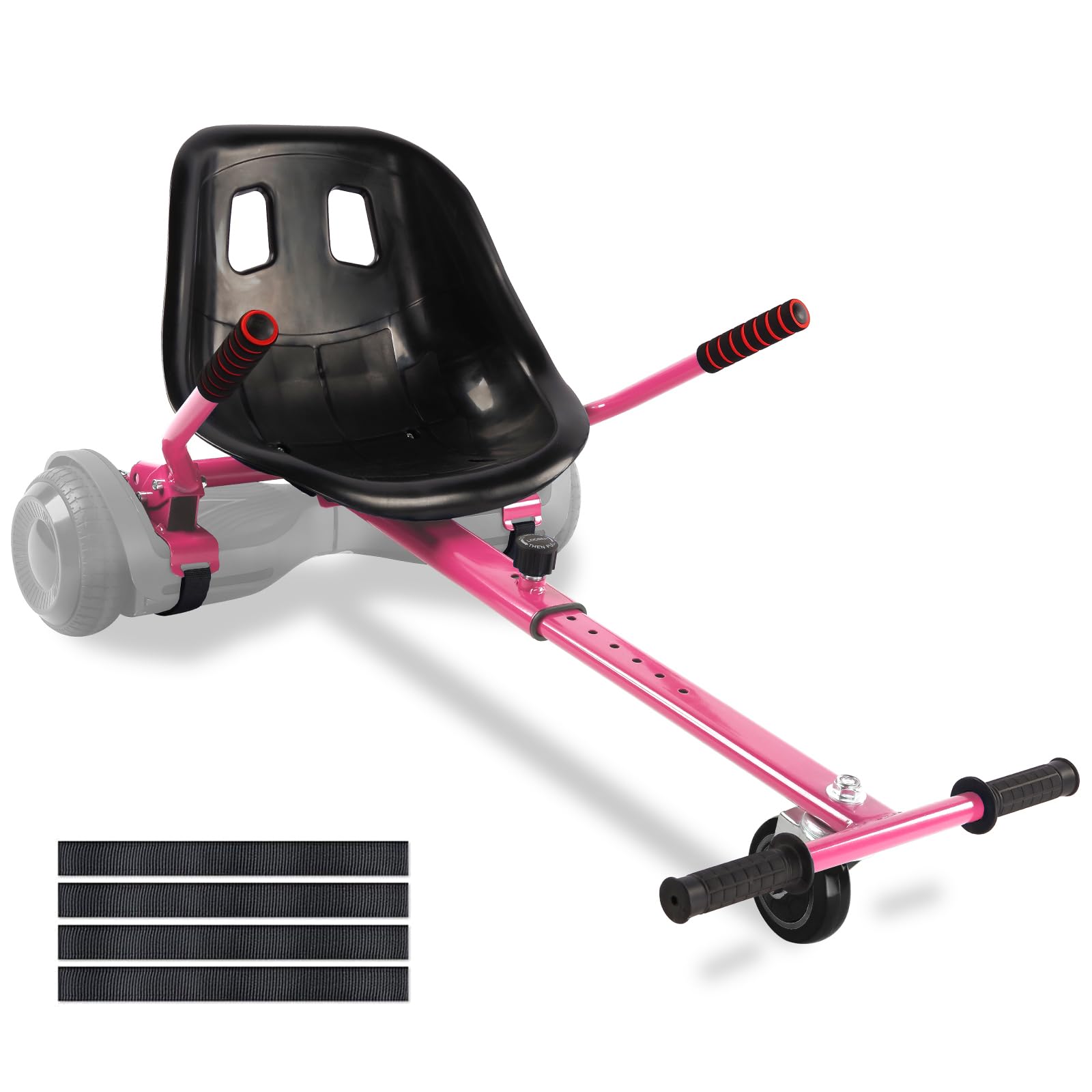 Hoverboard Seat Attachment Go-Kart Fits 6.5”/ 8”/ 10” Hoverboards, Hover Cart for Kids & Adults, Accessory for Self Balancing Scooter
