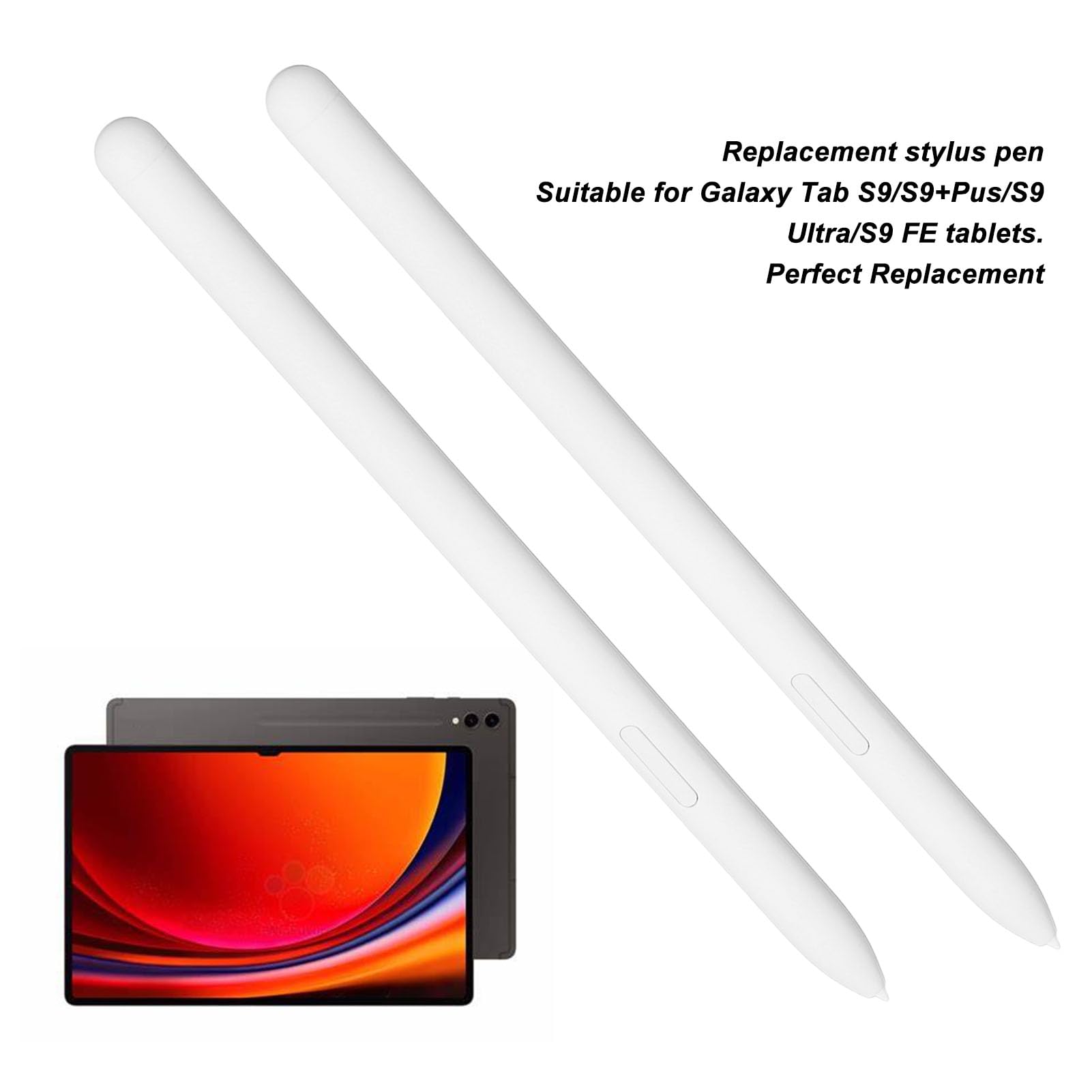 Lápiz óptico para Tableta, 4096 Niveles de Sensibilidad a la Presión, Lápiz óptico para Pantalla Táctil, Escritura Suave con 10 Puntas de Repuesto para Tab S9 S9+ Pus (White)