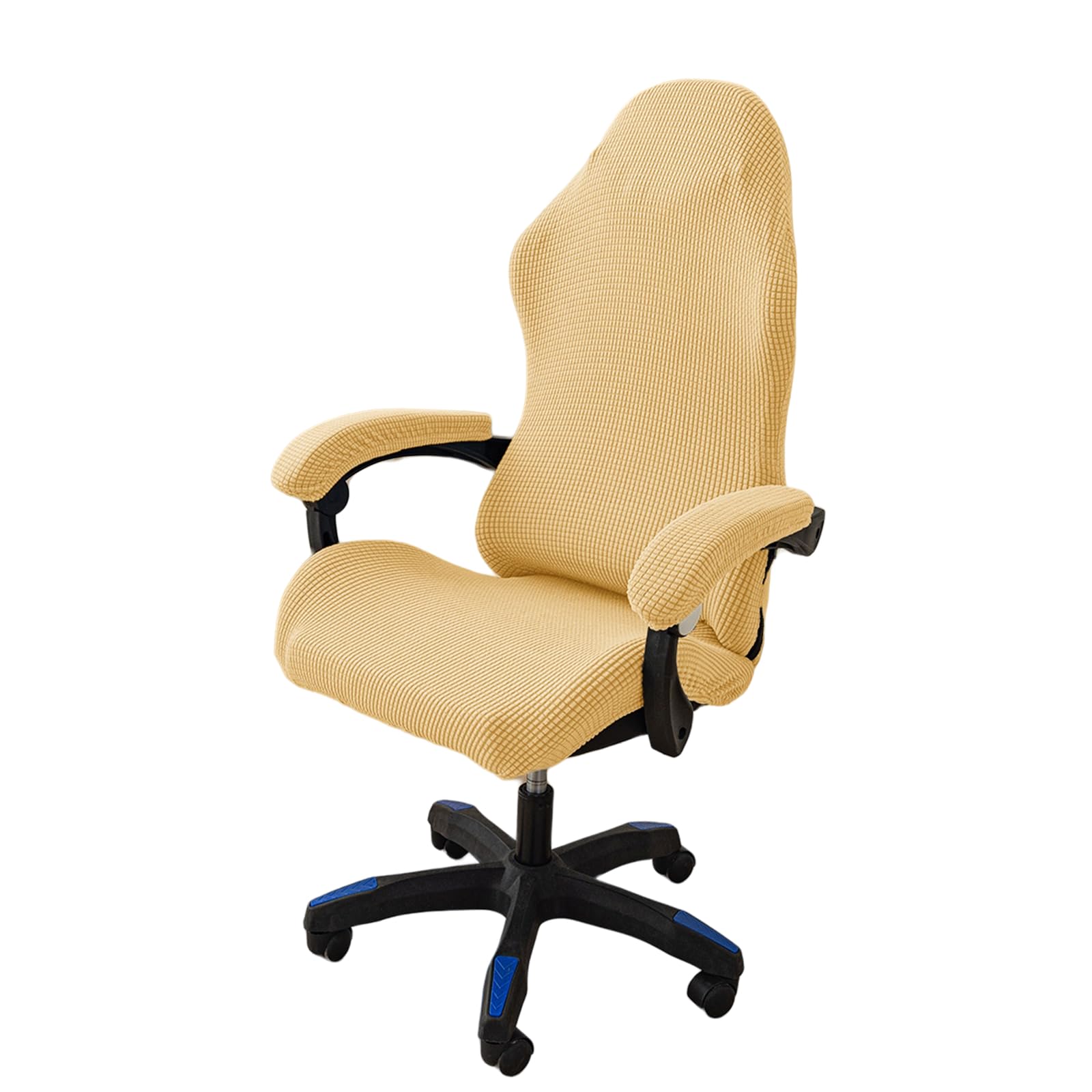 OQHAIR Ergonomic Gaming chair cover Stretch Jacquard Gaming Chair Slipcover Dustproof Anti Slip with 2 Armrest Covers with Zipper -yellow
