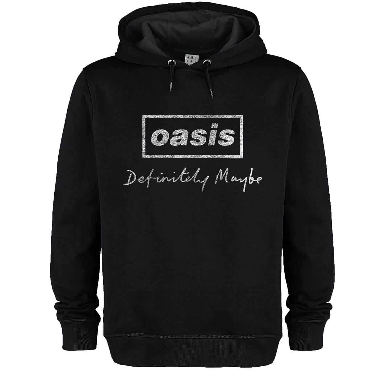 Amplified Oasis Definitely Maybe Distressed Hoodie Black XL - Officially Licensed
