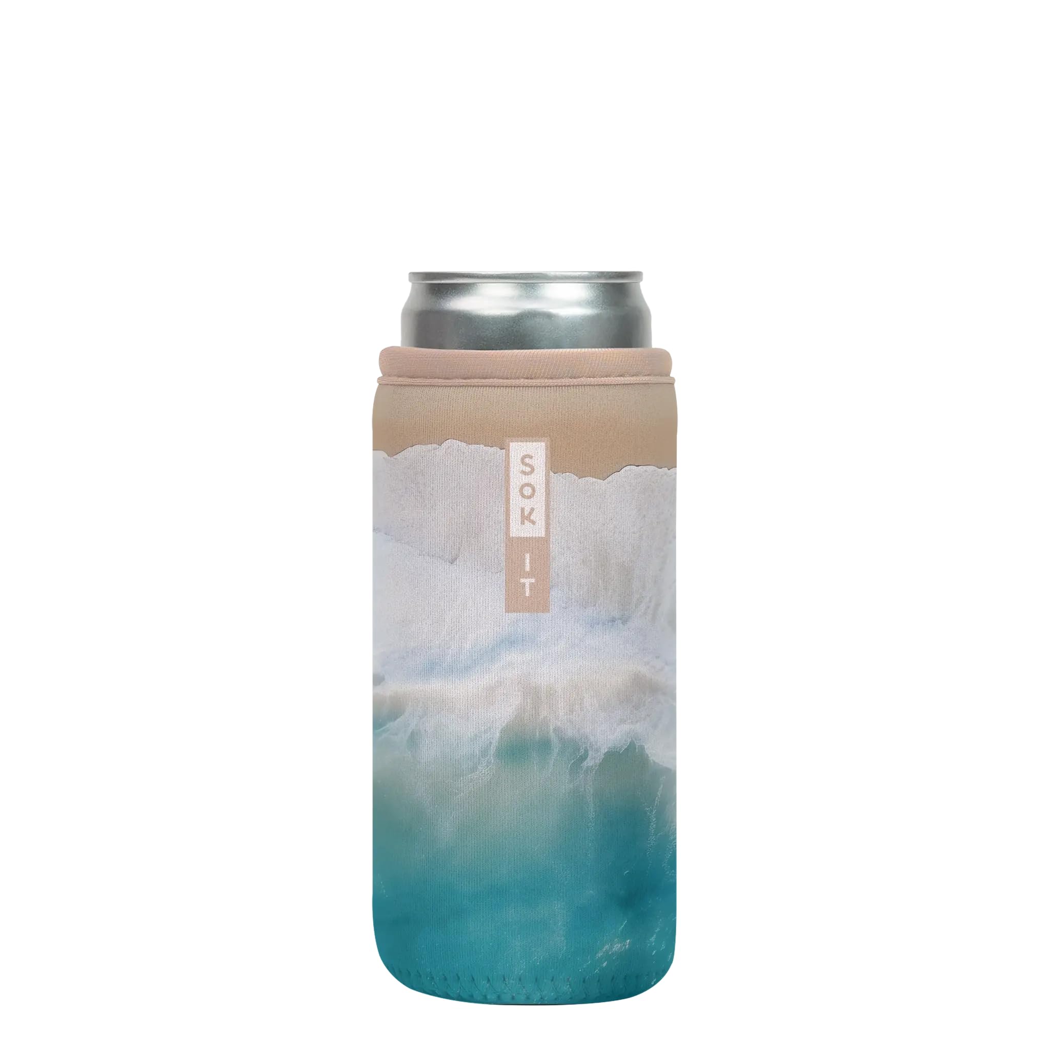 Sok It CanSok Sleeve for Beer & Soda Insulated Neoprene Cover (Ay, Bay Bay!, 12oz Slim Can Sleeve)