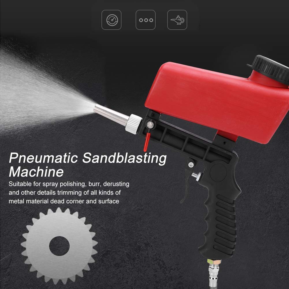 Walfront Profesional Máquina de Chorro Neumática, Pistola de Ajuste Profesional con Conector de 1/4 Pulgada, Capacidad del Tanque 700 ml