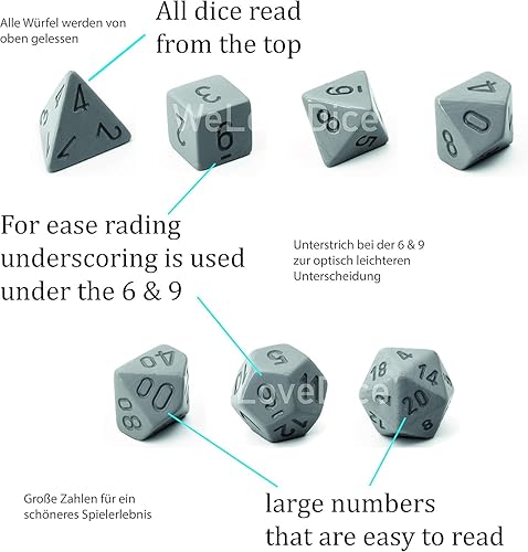 Miniatura 6 de Chessex Translúcido 7pc humoblanco, gris