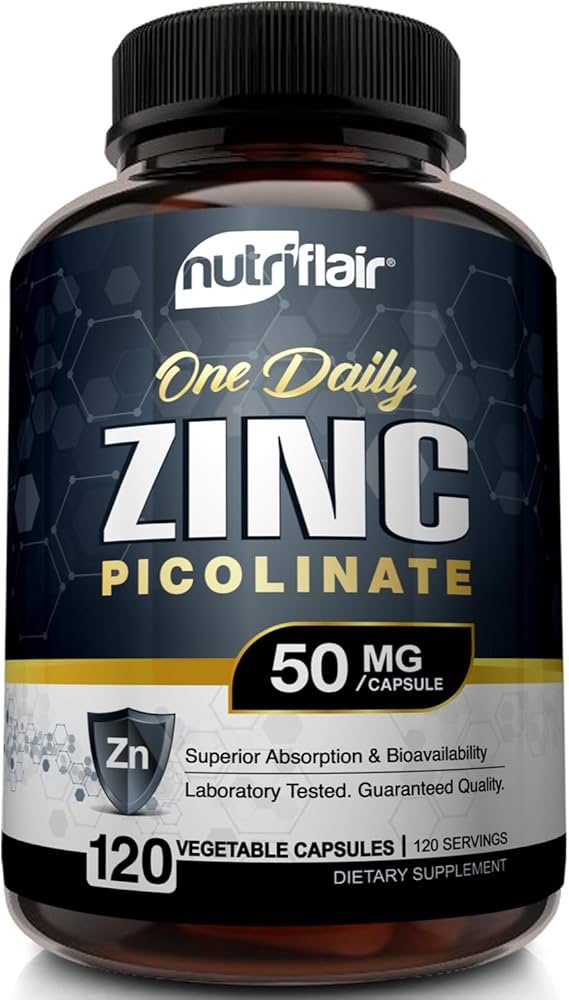 Amazon.com: NutriFlair Zinc Picolinate 50mg, 120 Capsules
