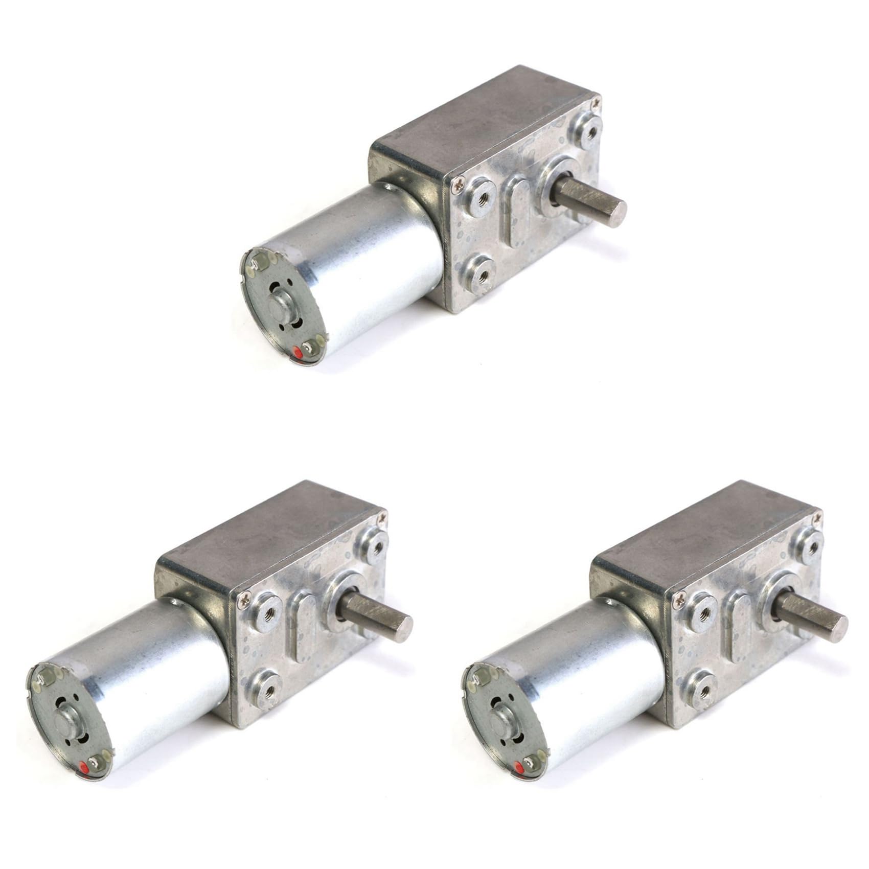 Jnchdghwa 3X GW370 12V 6rpm Reversible High Worm Geared Motor Torque Turbo DC Motor 35A