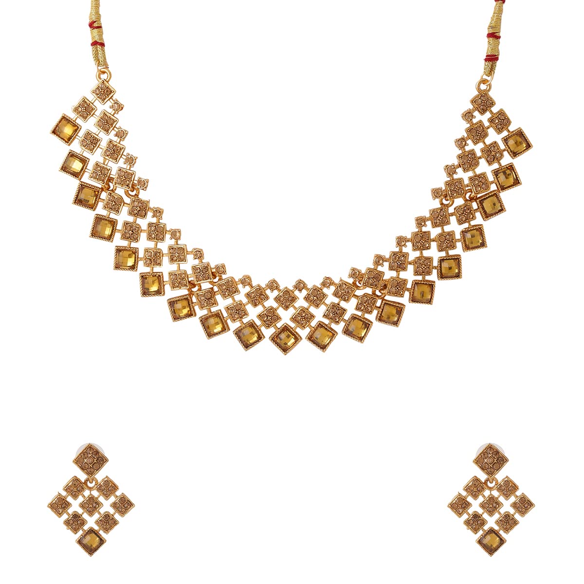 Yellow Chimes Jewellery Set for Women and Girls Crystal Jewellery Set for Women| Gold Plated Multilayer Choker Necklace Set | Birthday Gift for girls and women Anniversary Gift for Wife (B0BGZX17VZ) Amazon Price History, Amazon Price Tracker