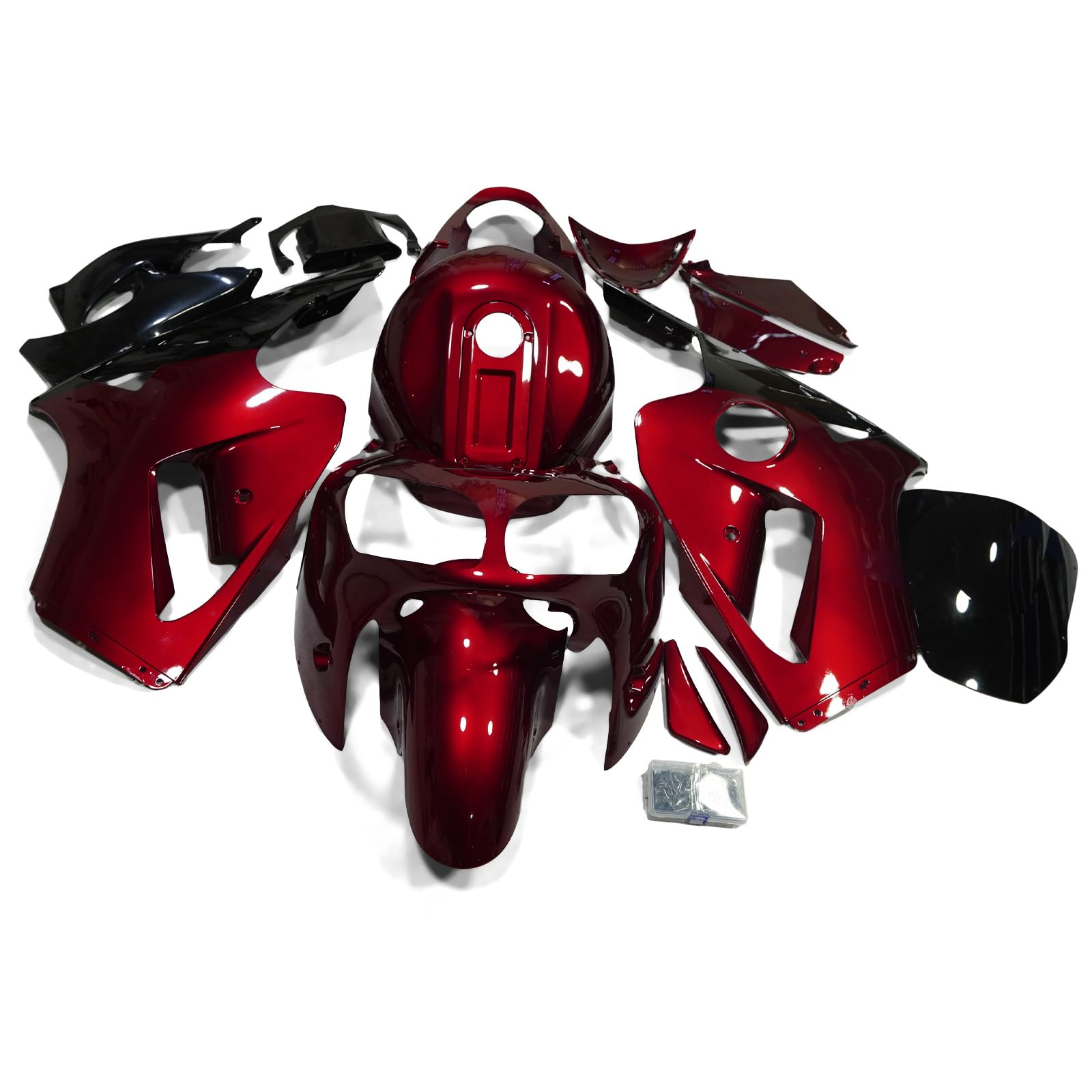 にゃーん Amazon.com: ZXMOTO Red Painted Motorcycle Fairings Kit with