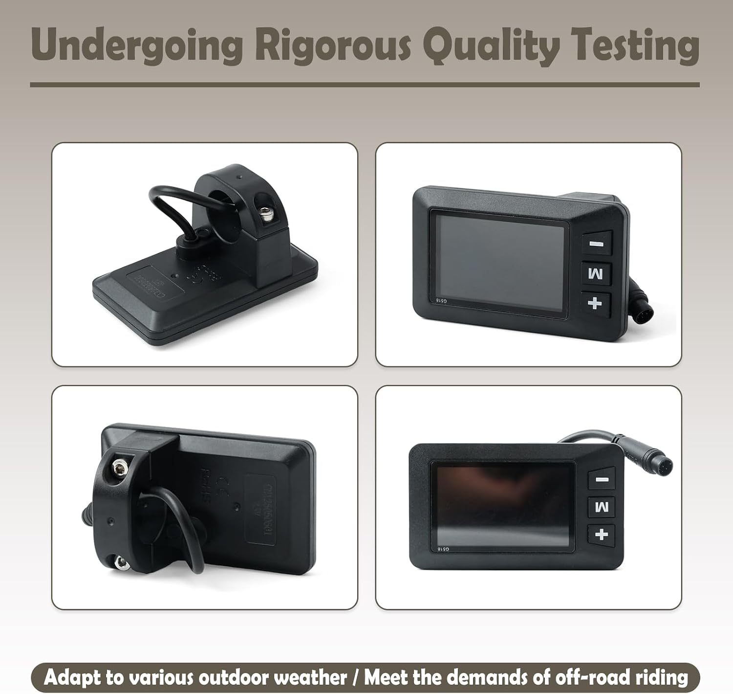G518 Display Screen Compatible with Yozma IN10 Electric Dirt Bike E-Bike LCD Display with 3 Function Keys, for Check Riding Data, Speedometers Off-Road Motorcycle Accessories