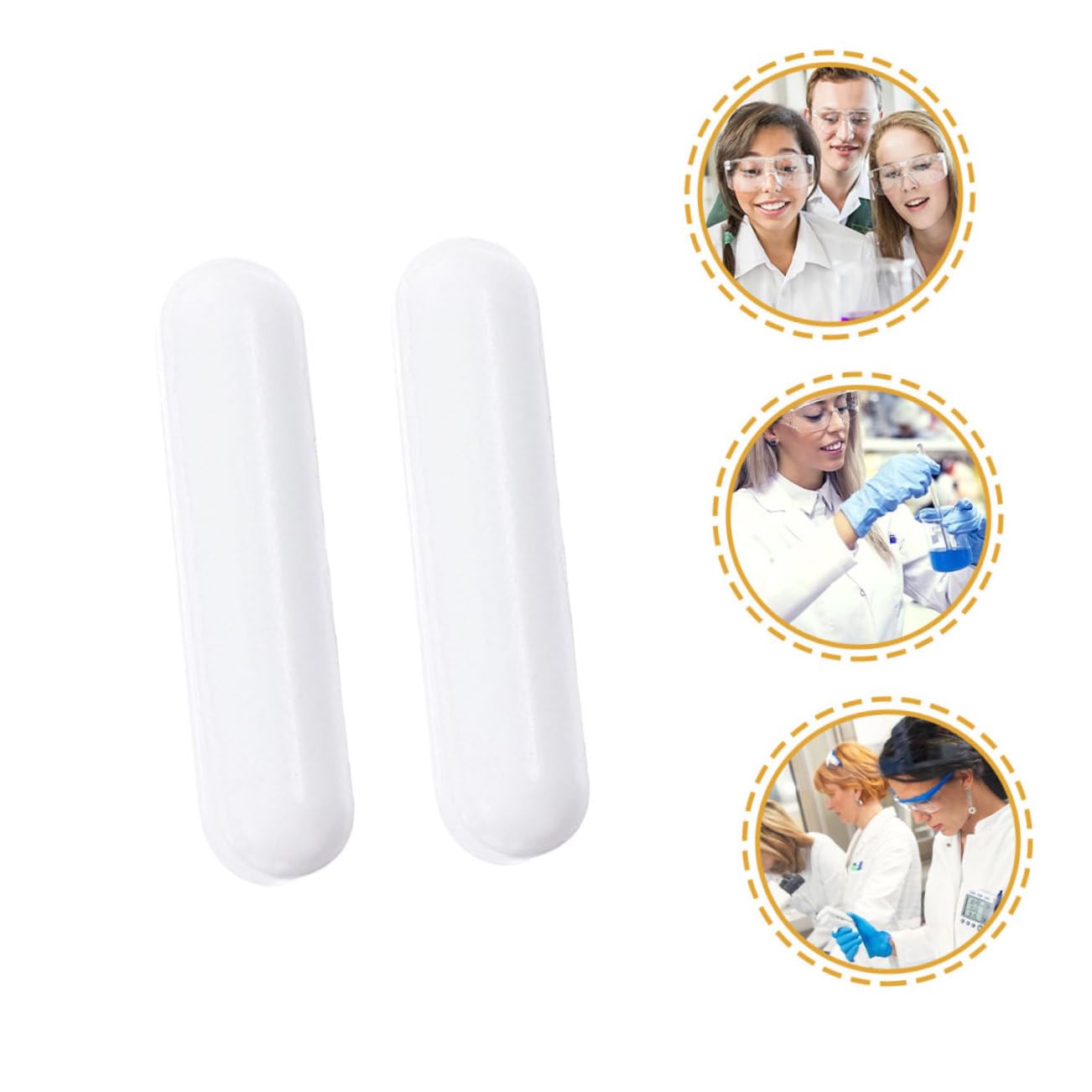 Gatuida 48piezas Magnet Bar De Agitación De Laboratorio Resistente Altas Temperaturas Para Experimentos Científicos y Mezcla De Líquidos Universidades y Laboratorios
