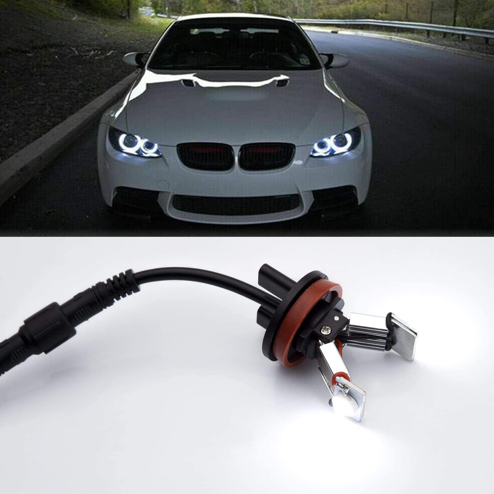 LICHENGTAI LED Angel Eyes H8 - 7000K Für BMW 1er 3er 5er X5 X6 Modelle