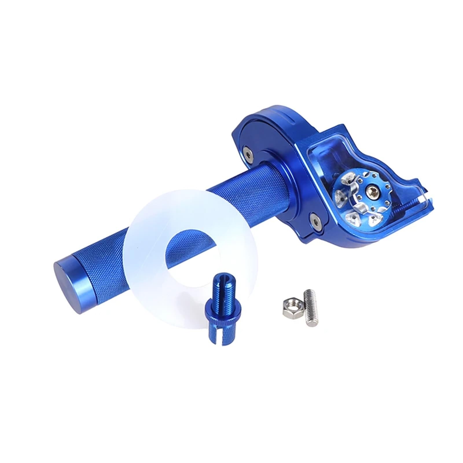 Misura for Ciclomotore Scooter Dirt Bike ATV Universale di Alluminio di CNC Del Motociclo Acceleratore 7/8 ''22mm Manubrio Acceleratore Twist Grip Twister(Blue Grip)