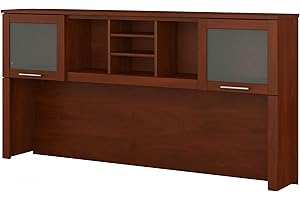 Bush Furniture Somerset 72W Desk Hutch with Plenty of Storage Space in Hansen Cherry