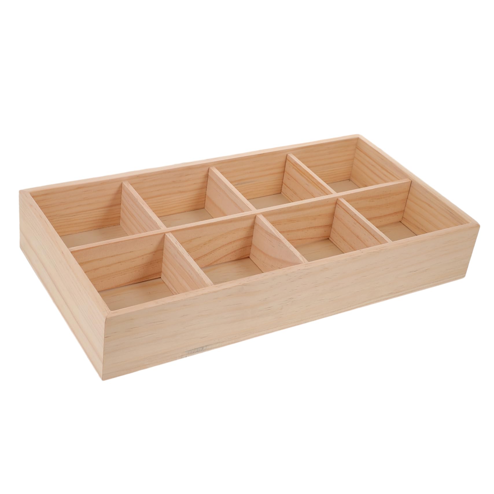 Aufbewahrungsbox Teebeutelbox Holz Multipurpose mit Fächern mit Unterteilter Struktur für Outdoor Picknicks und Camping