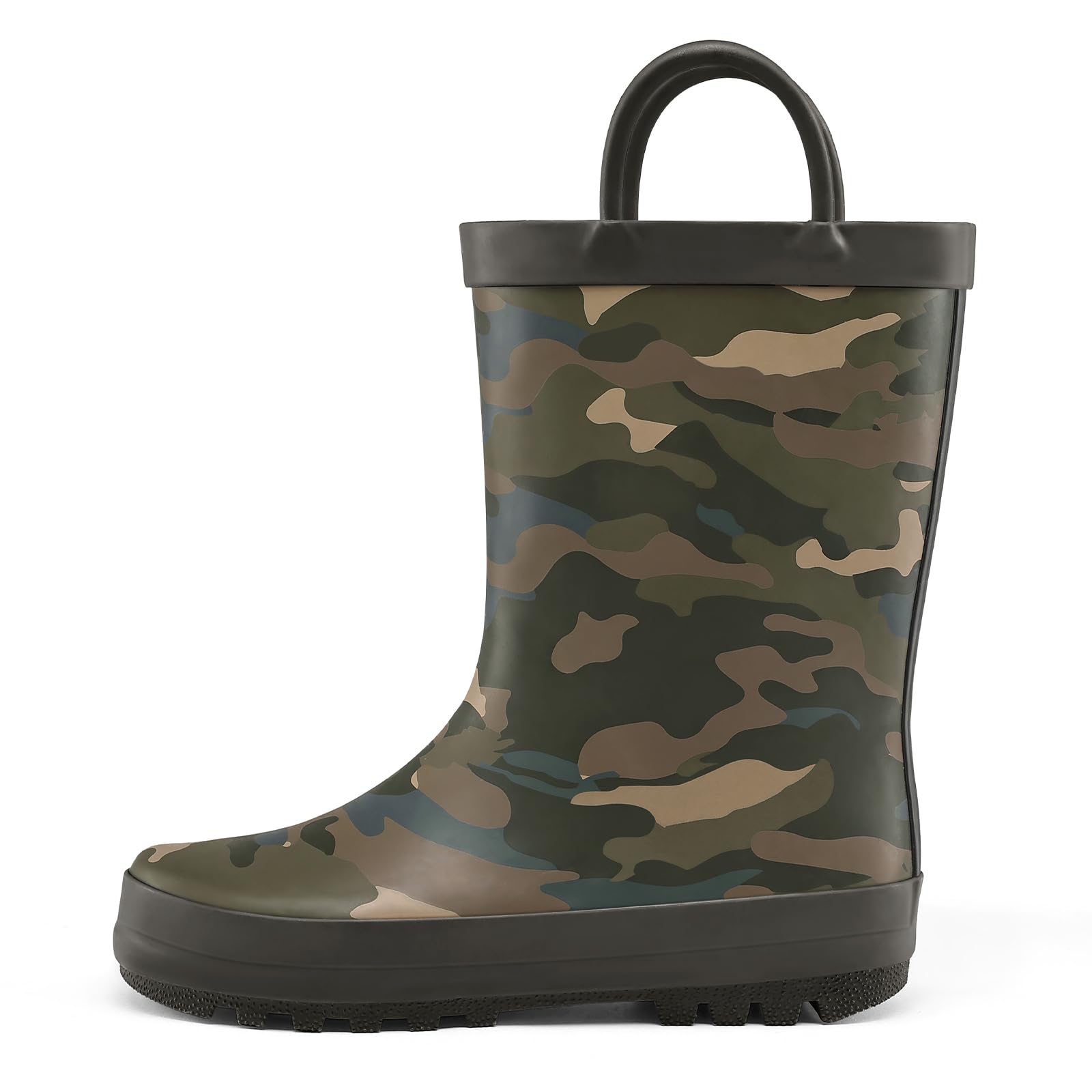 mysoft Kid Rain Boots Toddler Rubber Waterproof Boot Boy Girl with Handle