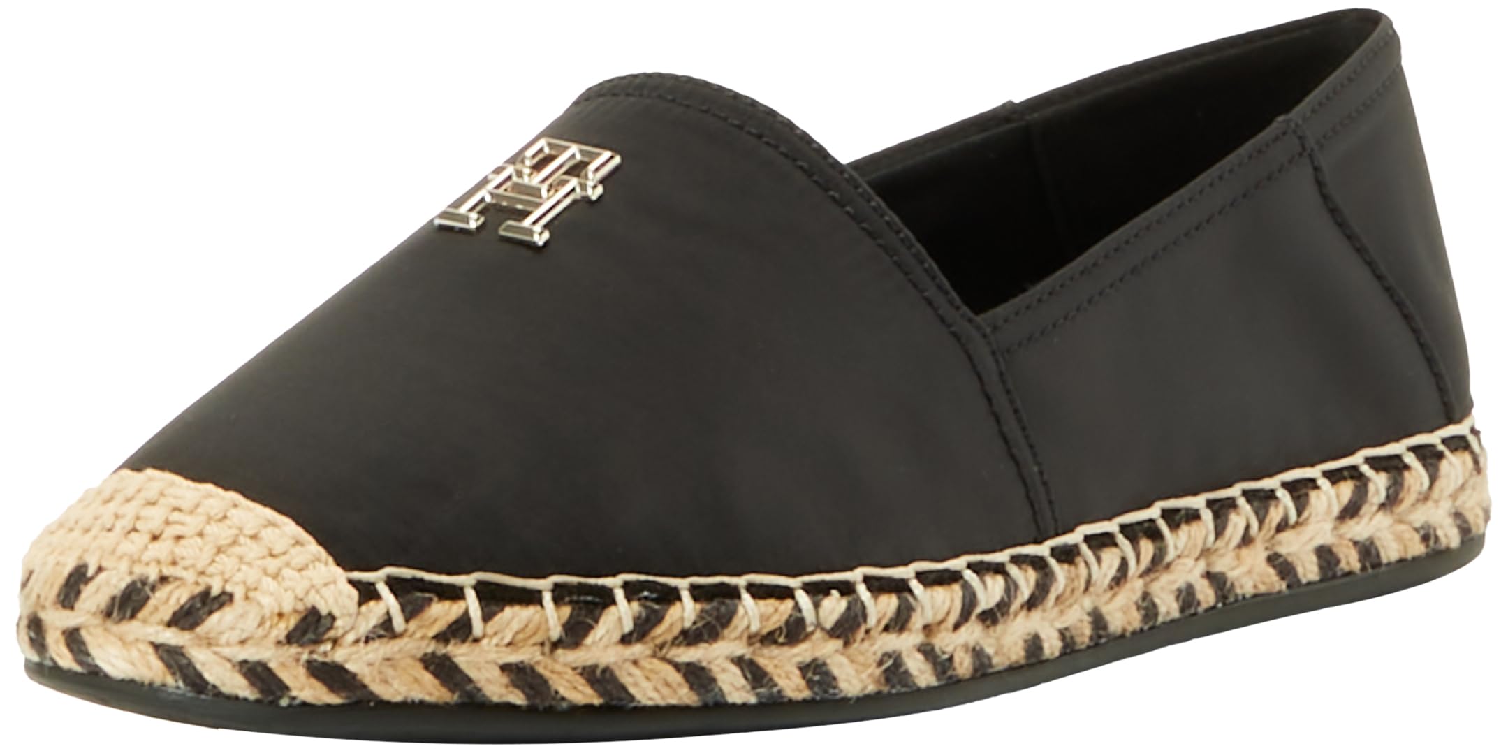 Tommy Hilfiger Alpargatas para Mujer Espadrilles Calzado de Tela, Negro (Black), 41