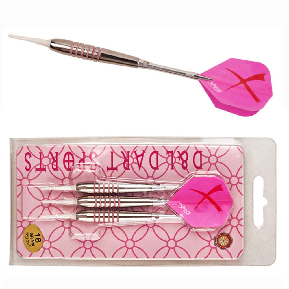 junli Soft Darts For Indoor Games Set Of Plastic Darts Flight Classic Perfect Design Pink Soft Tip Darts 18 Grams 3 Pieces Iron Darts Professional Safety Indoor Game Gift