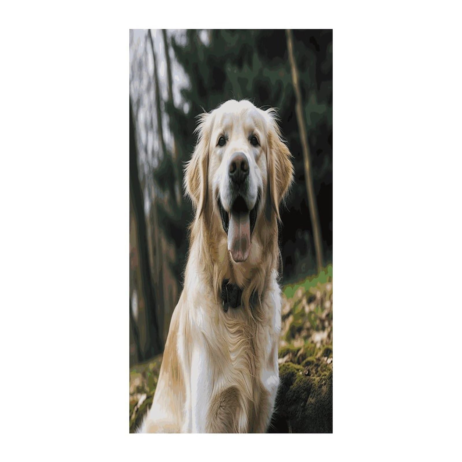 Fekiloot Style Funny Golden Retriever Door Curtain Room Divider Curtains